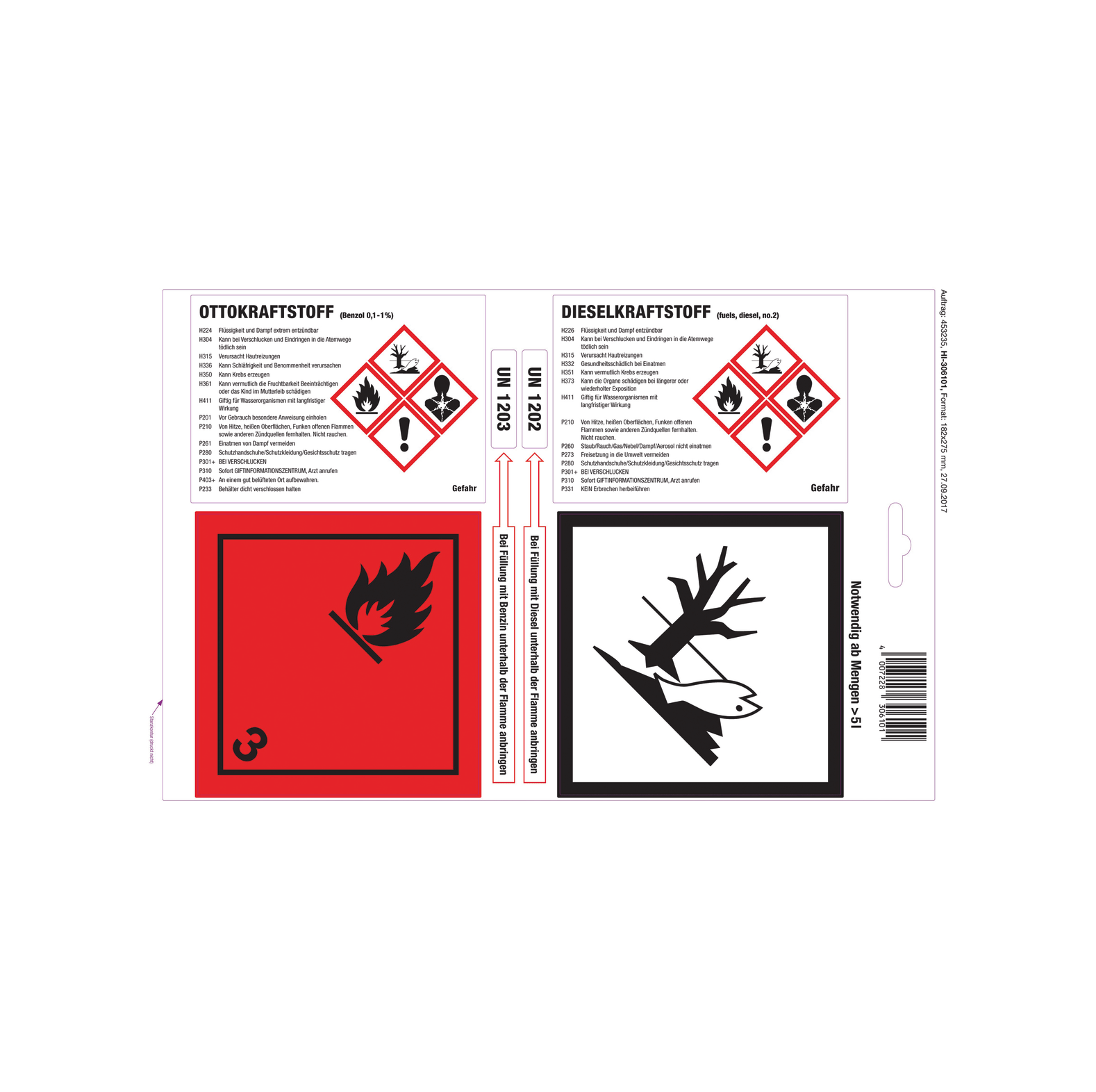  Haftetiketten OTTO/Dieselkraftstoff - bei KOX online bestellen | XX9519-7 