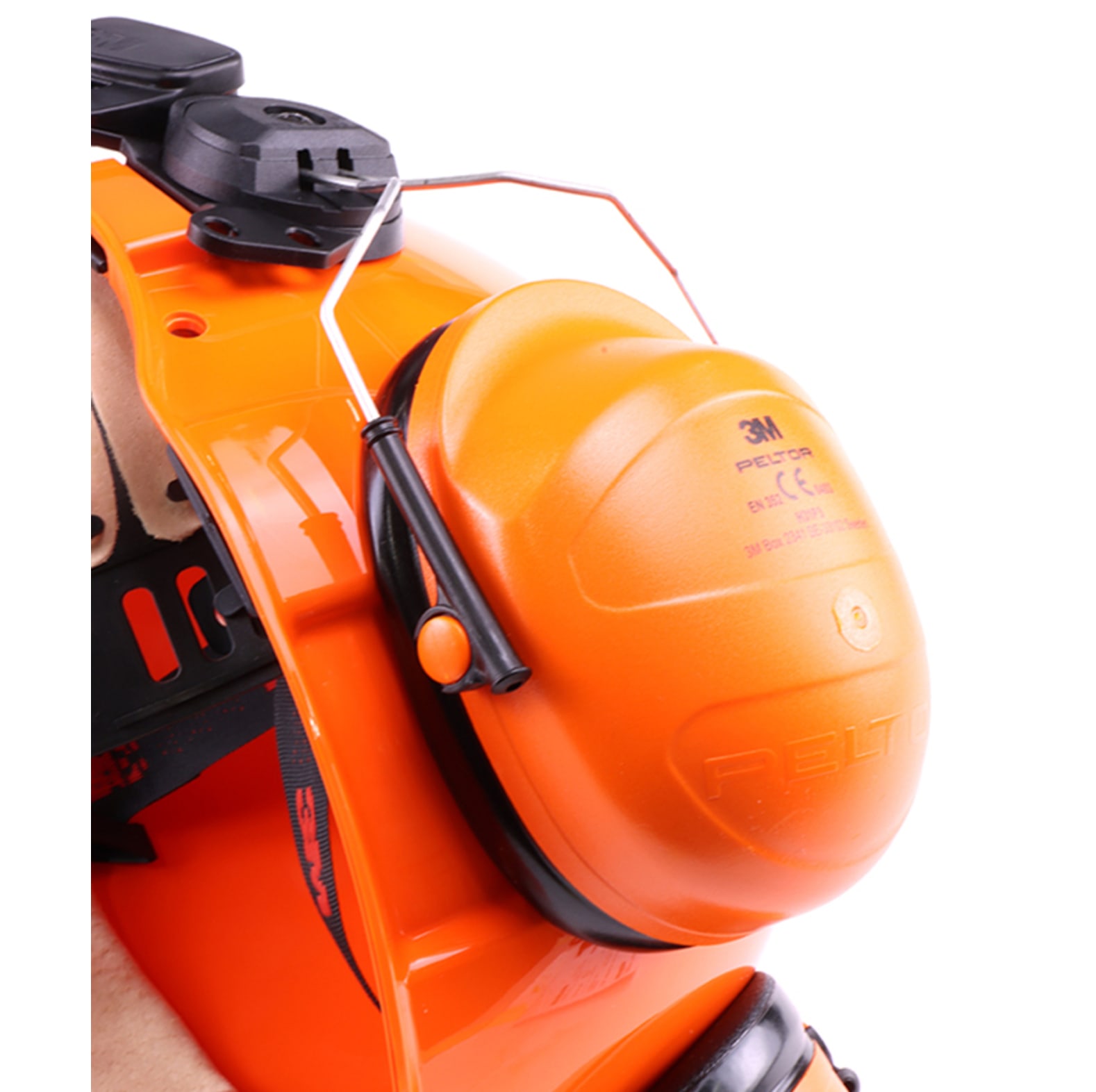 3M bosbouwhelm met getst metalen vizier en Peltor G3000 Orange gehoorbescherming - bij KOX online bestellen | XX74103-38