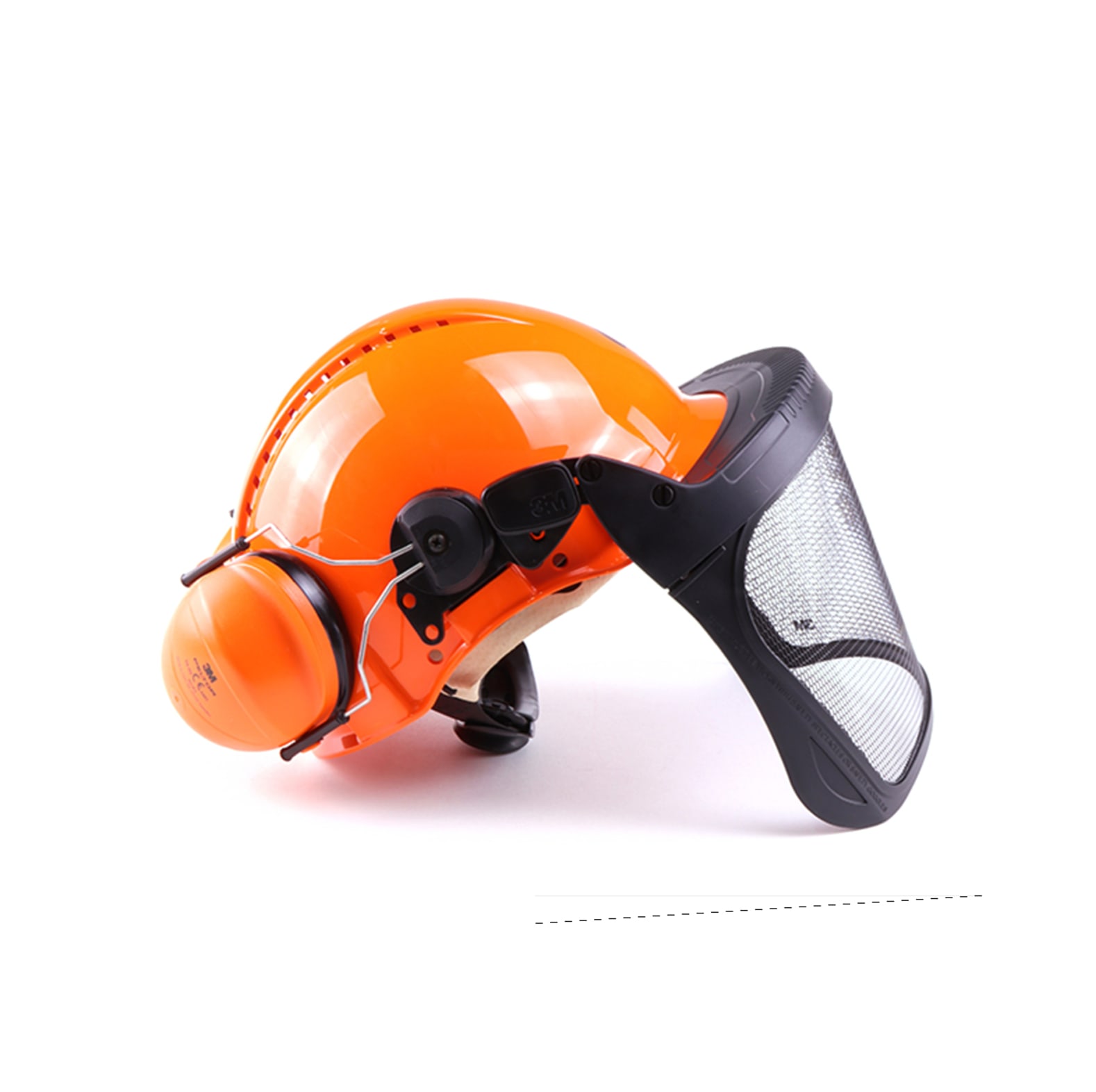 3M bosbouwhelm met getst metalen vizier en Peltor G3000 Orange gehoorbescherming - bij KOX online bestellen | XX74103-38
