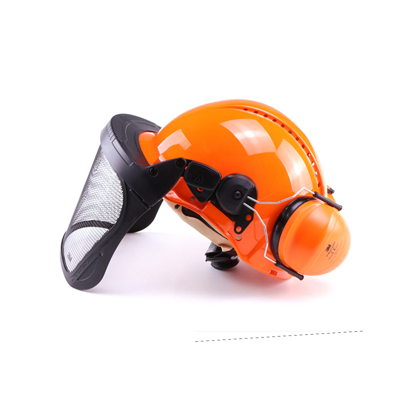 3M bosbouwhelm met getst metalen vizier en Peltor G3000 Orange gehoorbescherming - bij KOX online bestellen | XX74103-38