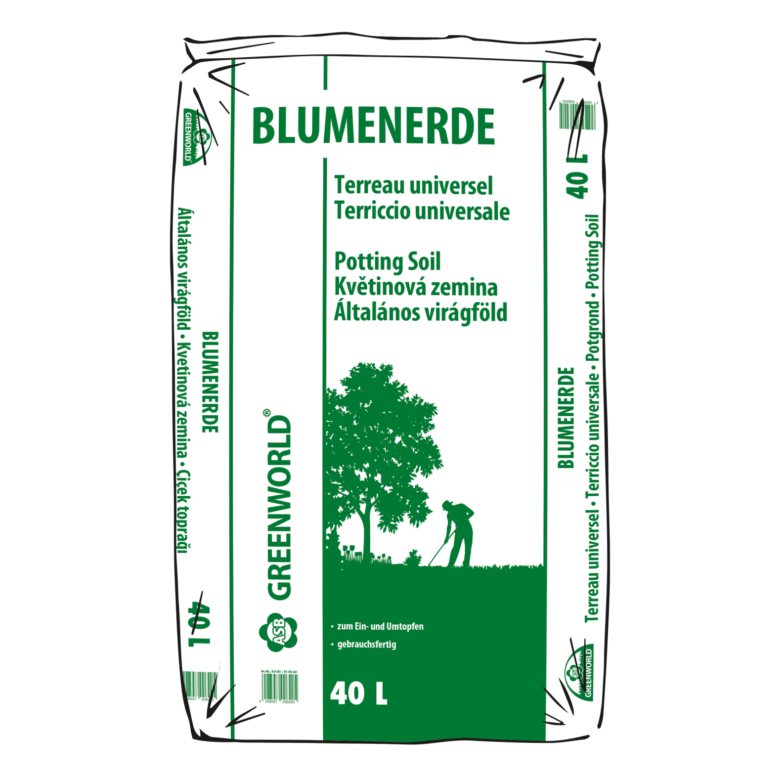  Greenworld Blumenerde 60 x 40 L - bei KOX online bestellen | XX91341 