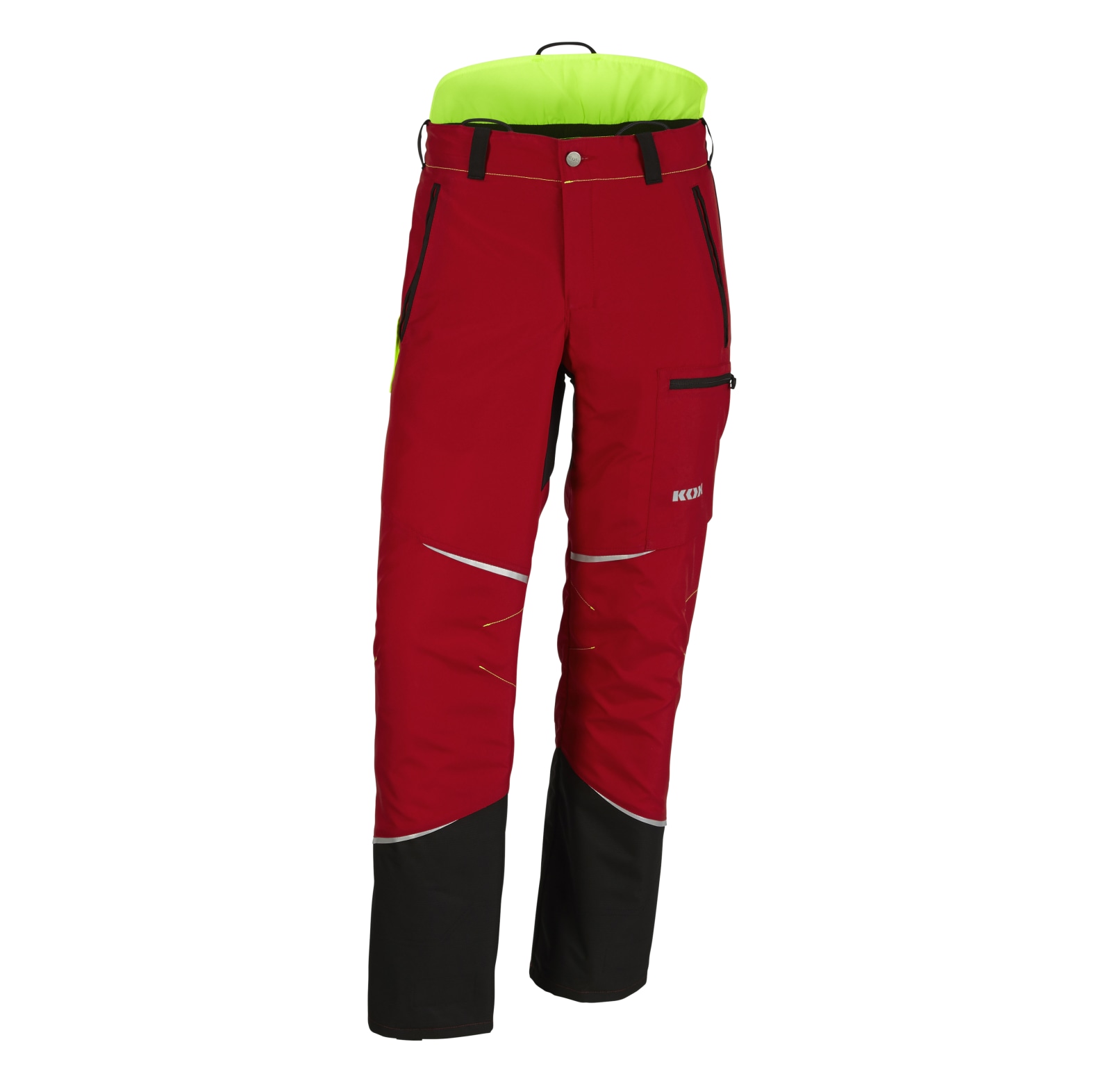 KOX Schnittschutzhose Mistral 3.0 Rot/Gelb Gre 29 untersetzt - bei KOX online bestellen | XX71229-29