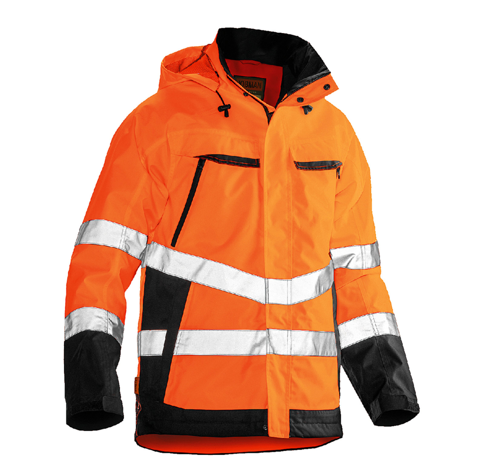 Jobman Softshelljacke HiVis 1283 Orange/Schwarz Gre M - bei KOX online bestellen | XXJB1283O-M