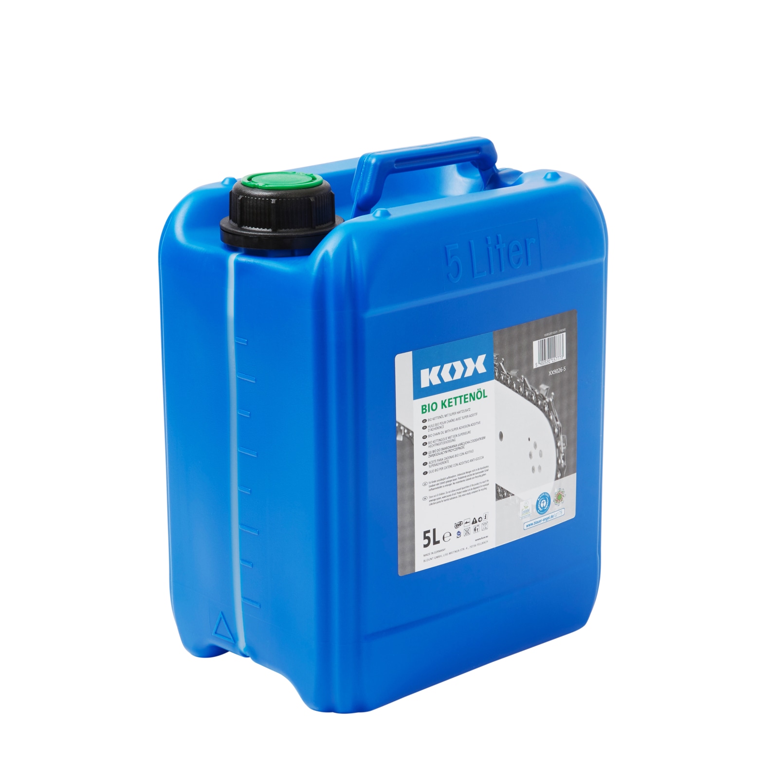 Huile adhrente pour chane de trononneuse KOX Bio 5L - commander en ligne chez KOX | XX9026-5