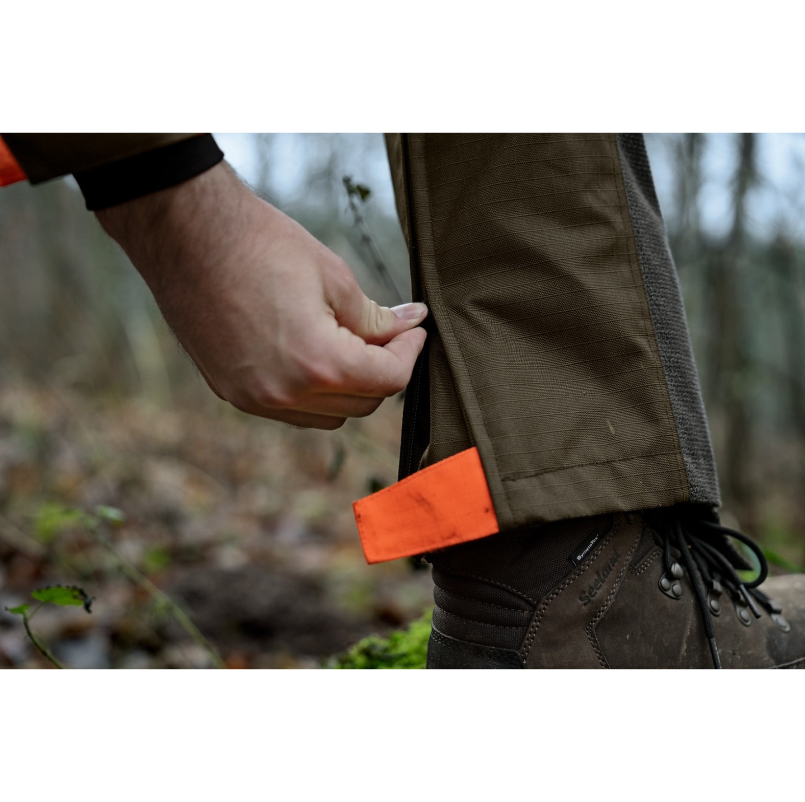 Seeland Jagdhose Venture Edge Pine Green / Hi-Vis Orange - bei KOX online bestellen | XXSL8250030