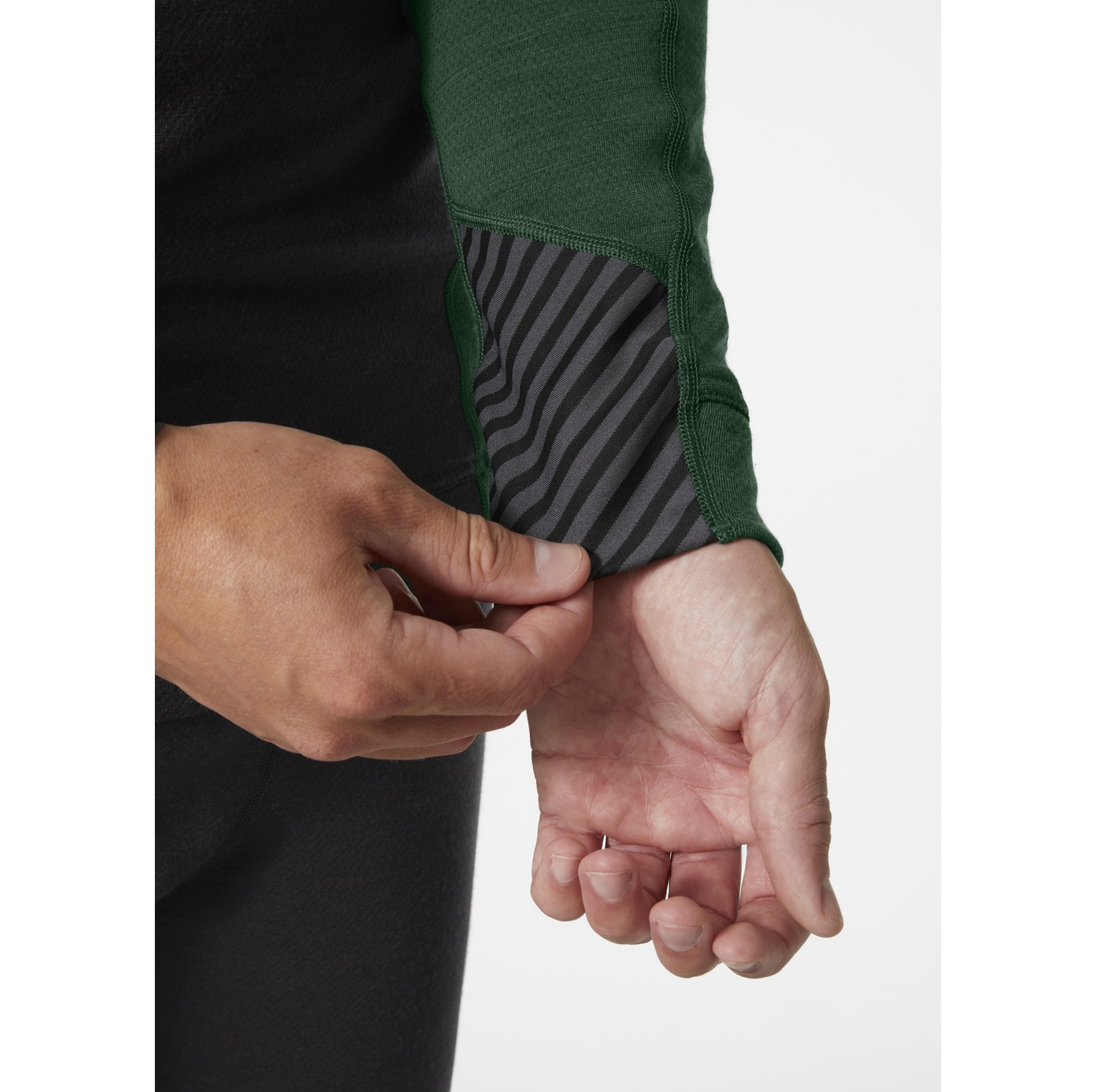 Helly Hansen Crewneck  Rundhalshemd Lifa Merino langarm Green Ebony - bei KOX online bestellen | XXHH75106GR