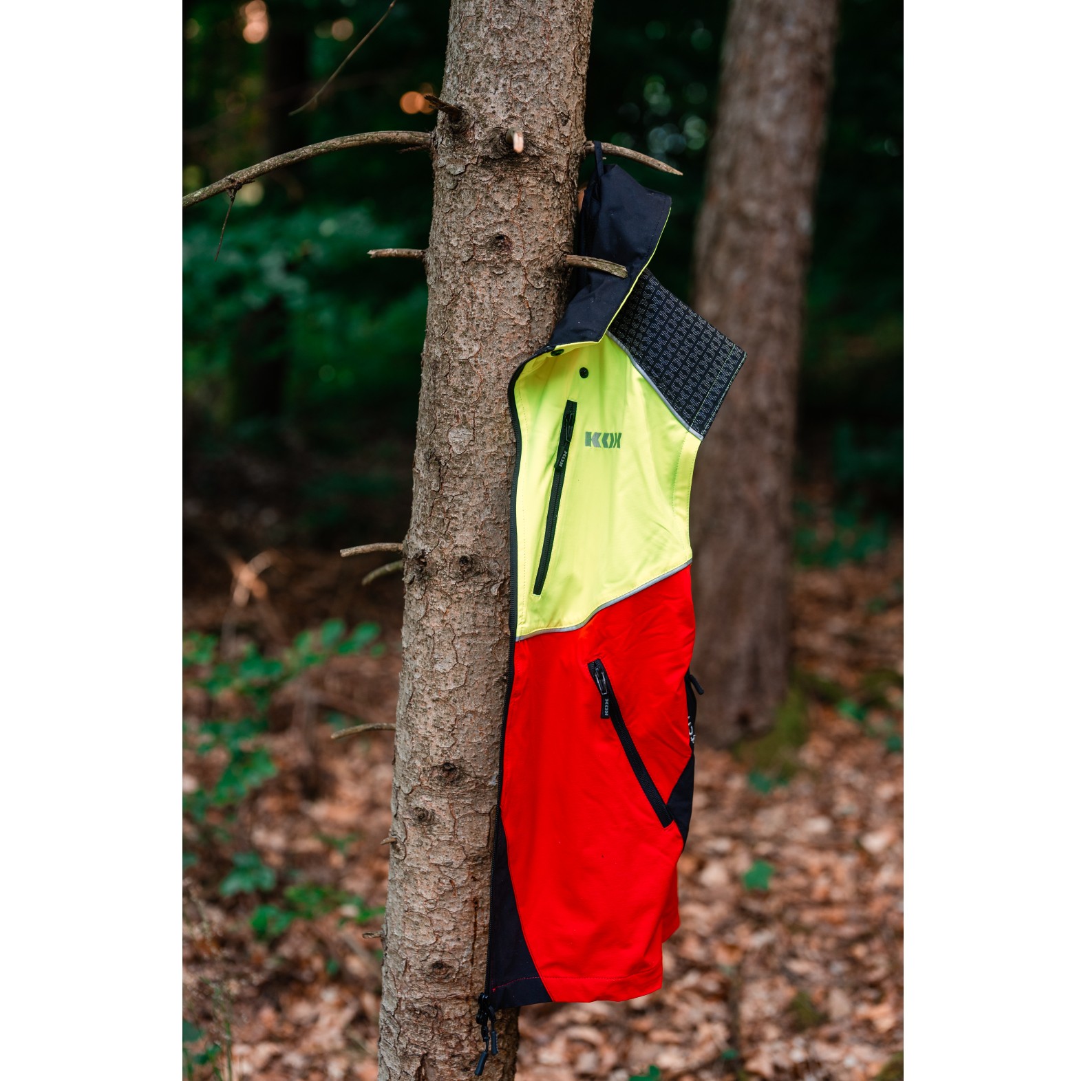Veste foresti�re KOX Transform Stretch rouge/jaune Taille 46/48 - commander en ligne chez KOX | XX71434-01