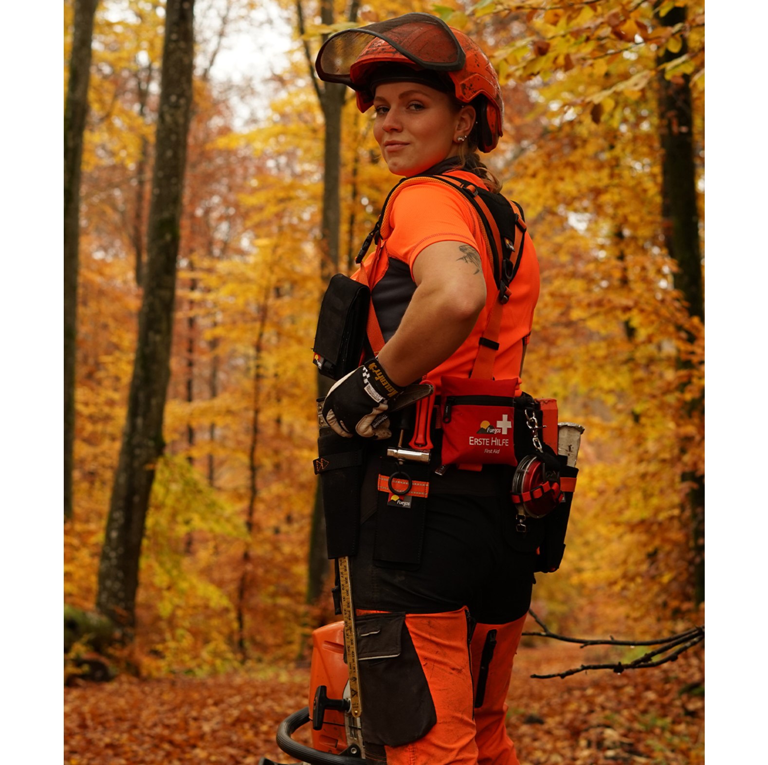 Fuegos Profi Bosbouwriem Zwart/Oranje - bij KOX online bestellen | XX97500-00