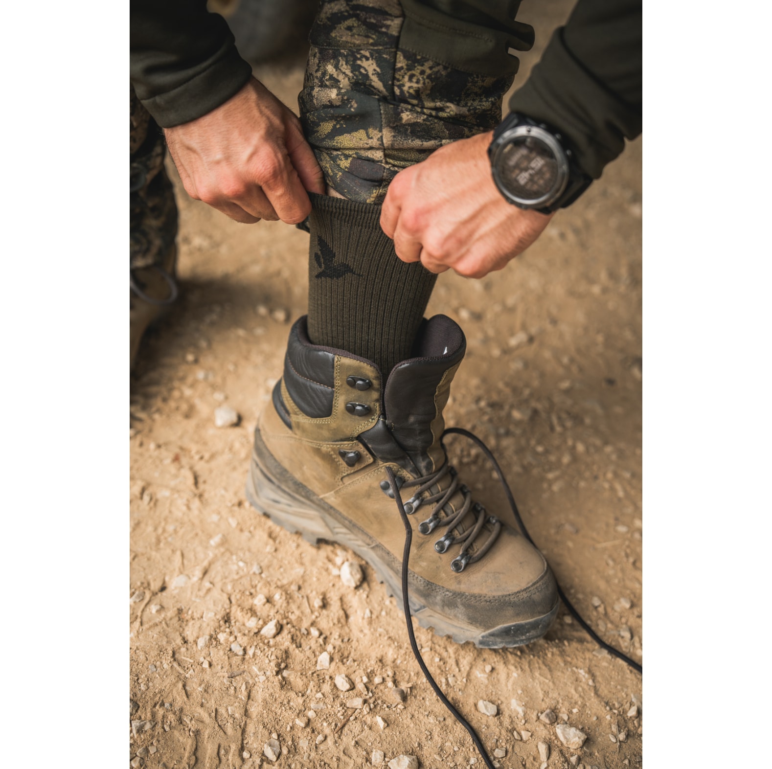 Seeland Jagdsocken Field Merino 2er-Pack Pine Green/Military Olive - bei KOX online bestellen | XXSL4331040-43