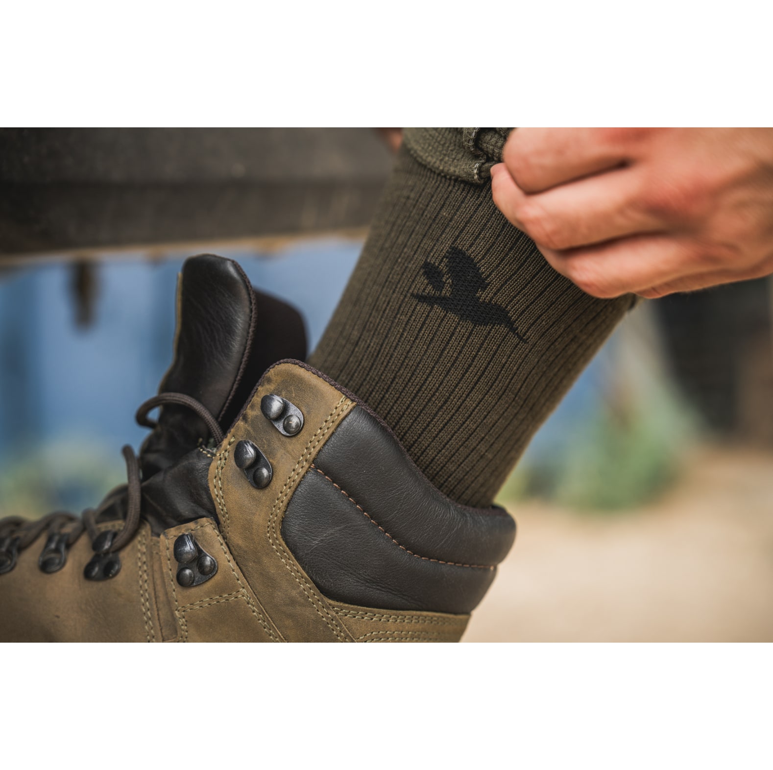 Seeland Jagdsocken Field Merino 2er-Pack Pine Green/Military Olive - bei KOX online bestellen | XXSL4331040-43
