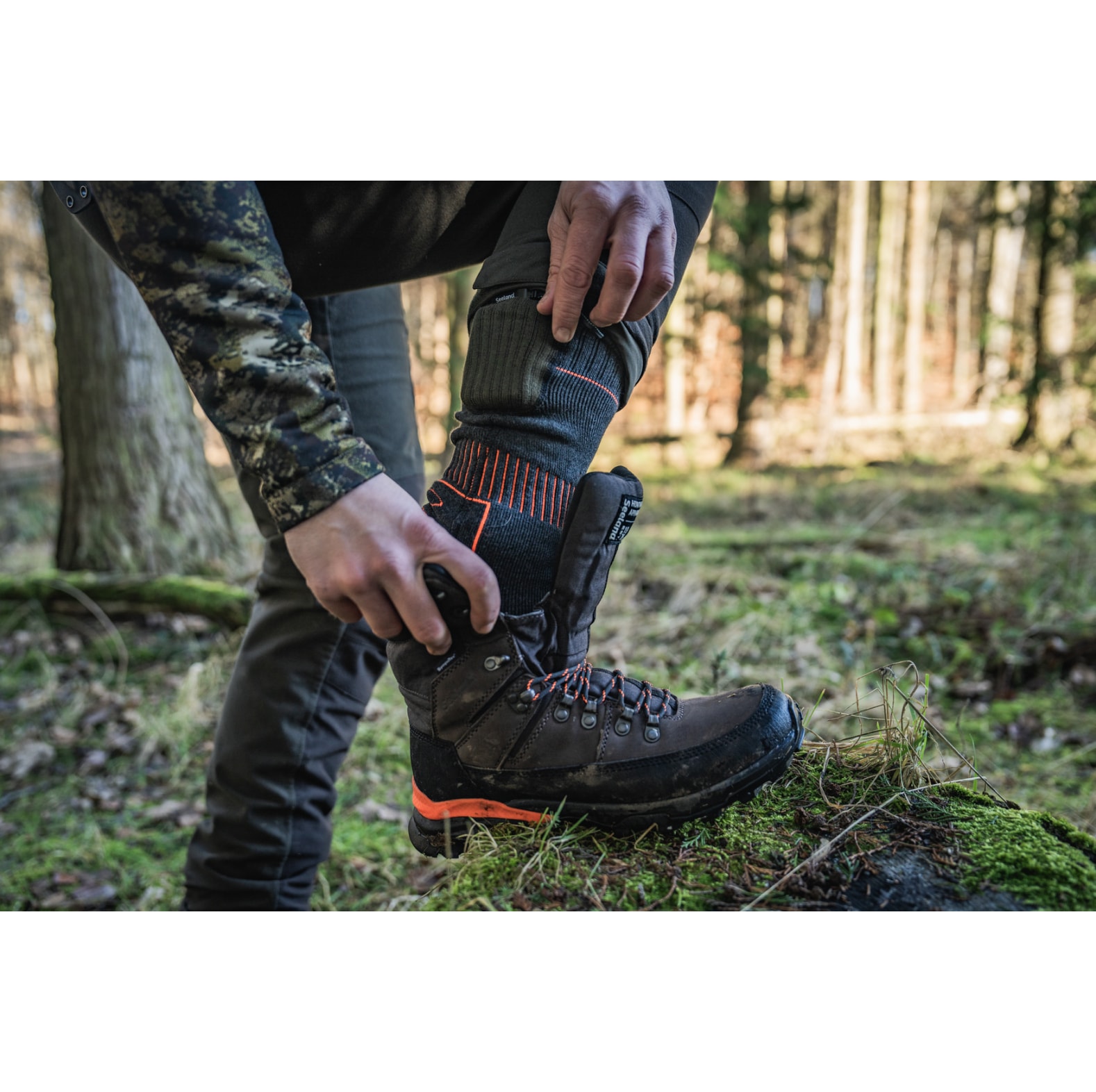 Seeland beheizbare Jagdsocken Celsius Heat Pine Green Melange Gr��e 43 - bei KOX online bestellen | XXSL6490015-43