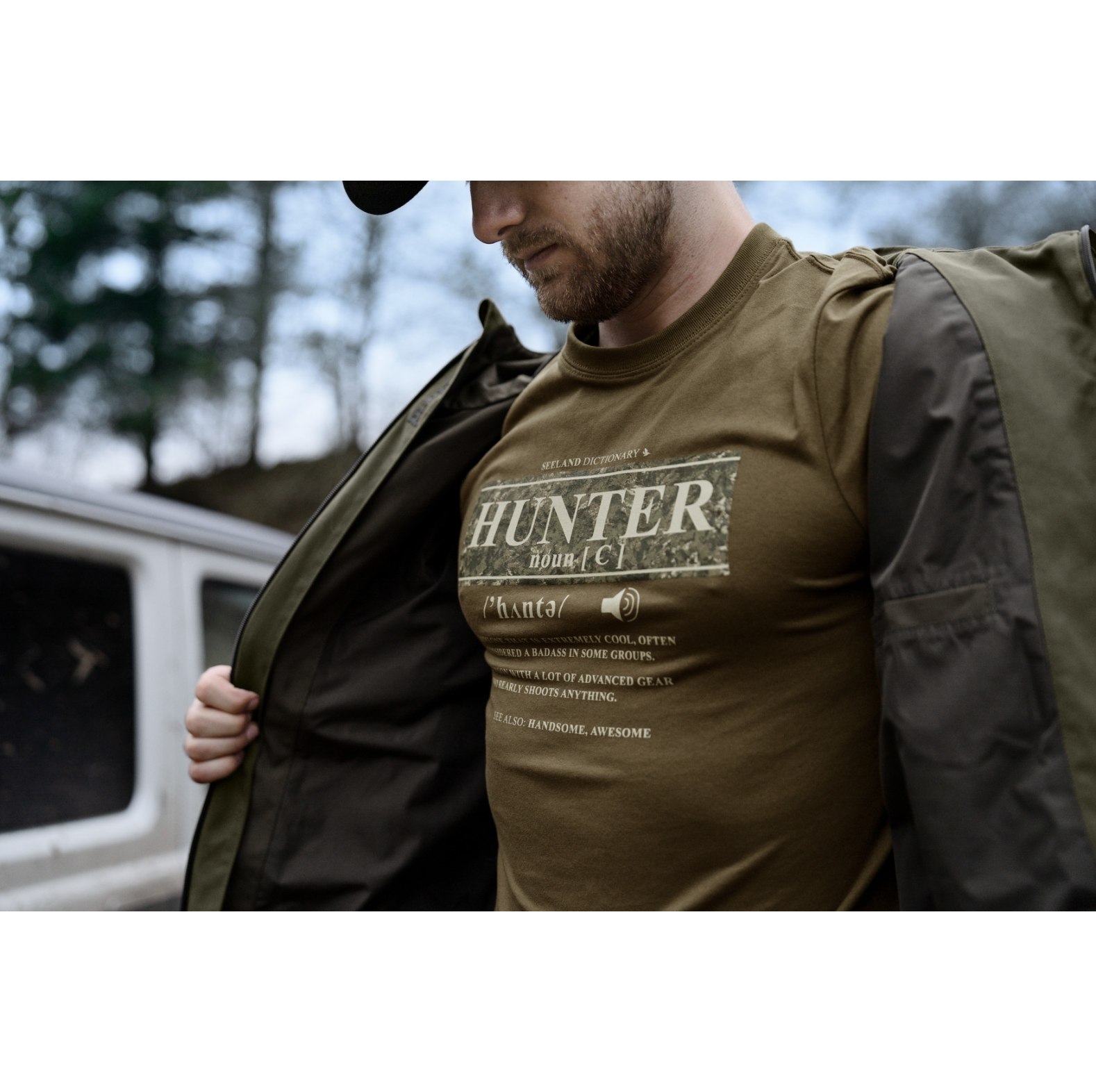 Seeland Jagdshirt Dictionary Military Olive - bei KOX online bestellen | XXSL8490037