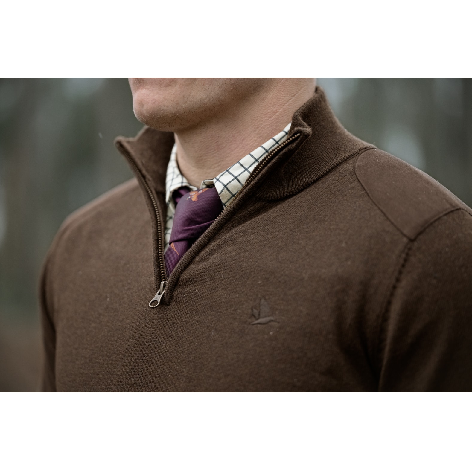 Seeland Jagdpullover Pine Half Zip Dark Brown - bei KOX online bestellen | XXSL9831007