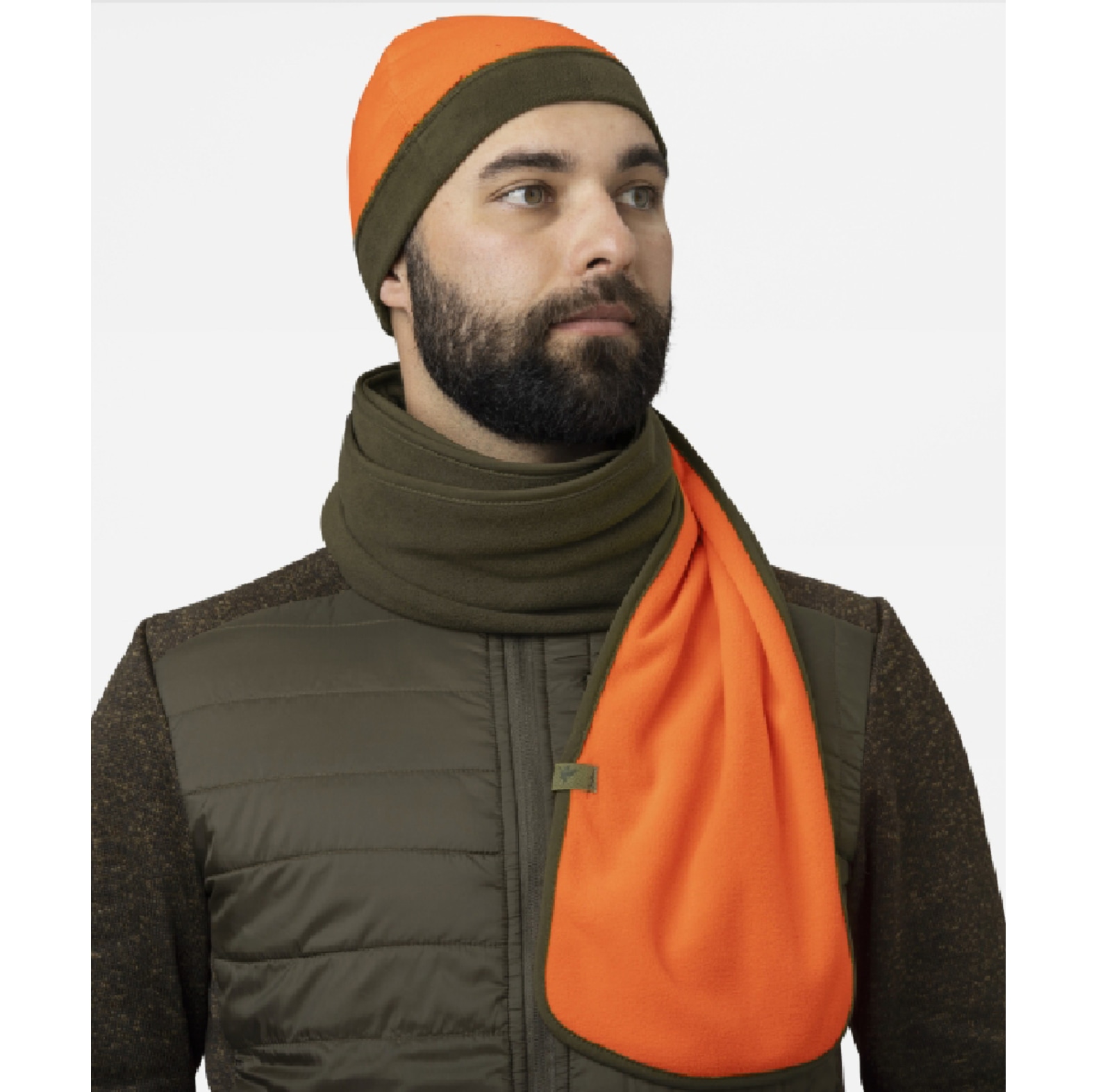 charpe polaire rversible Seeland Pine Green/Orange Haut-Vis Taille unique - commander en ligne chez KOX | XXSL181312999