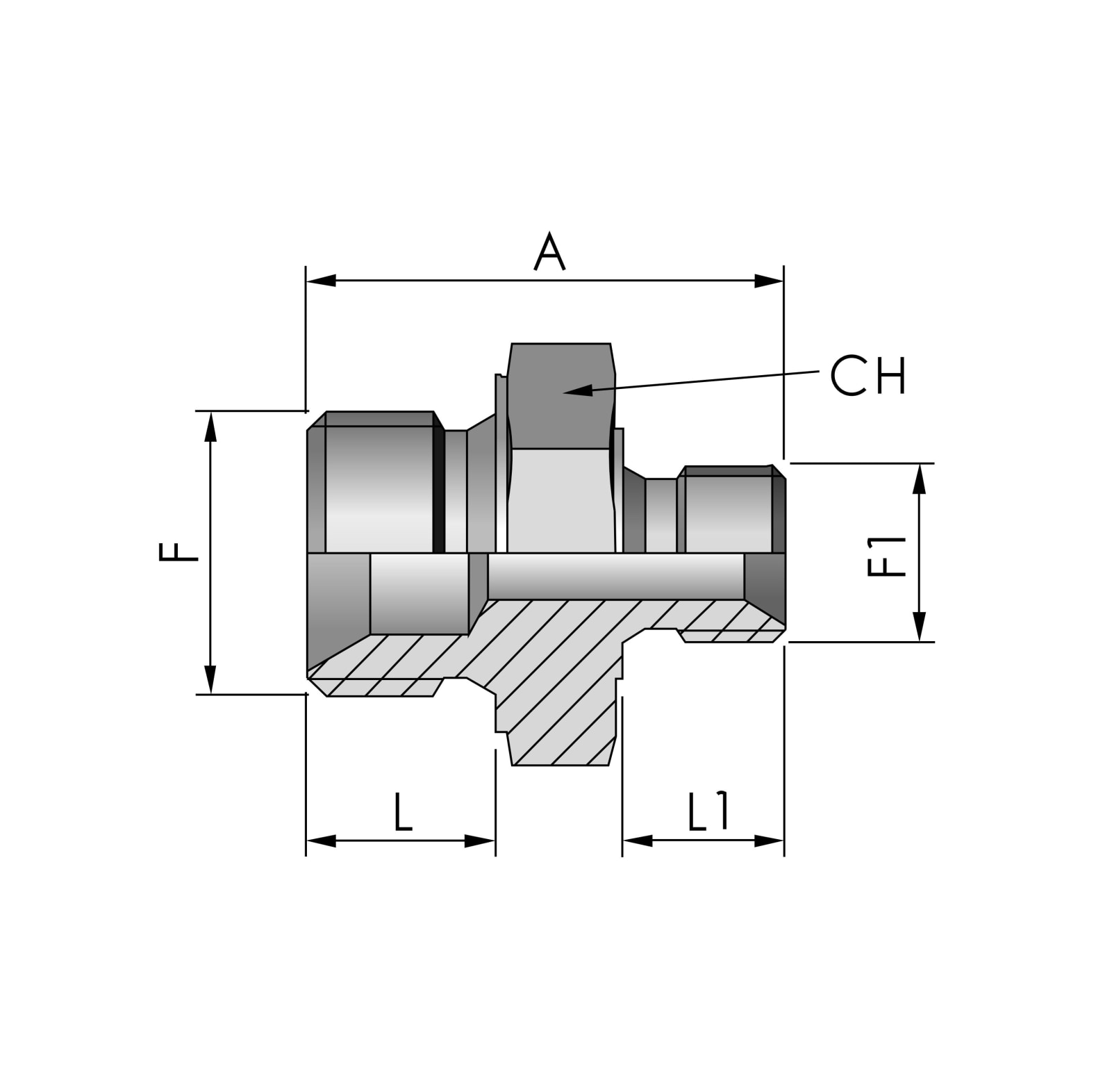  FB Hydraulic Adapter BSP - bei KOX online bestellen | XXST132-0000 
