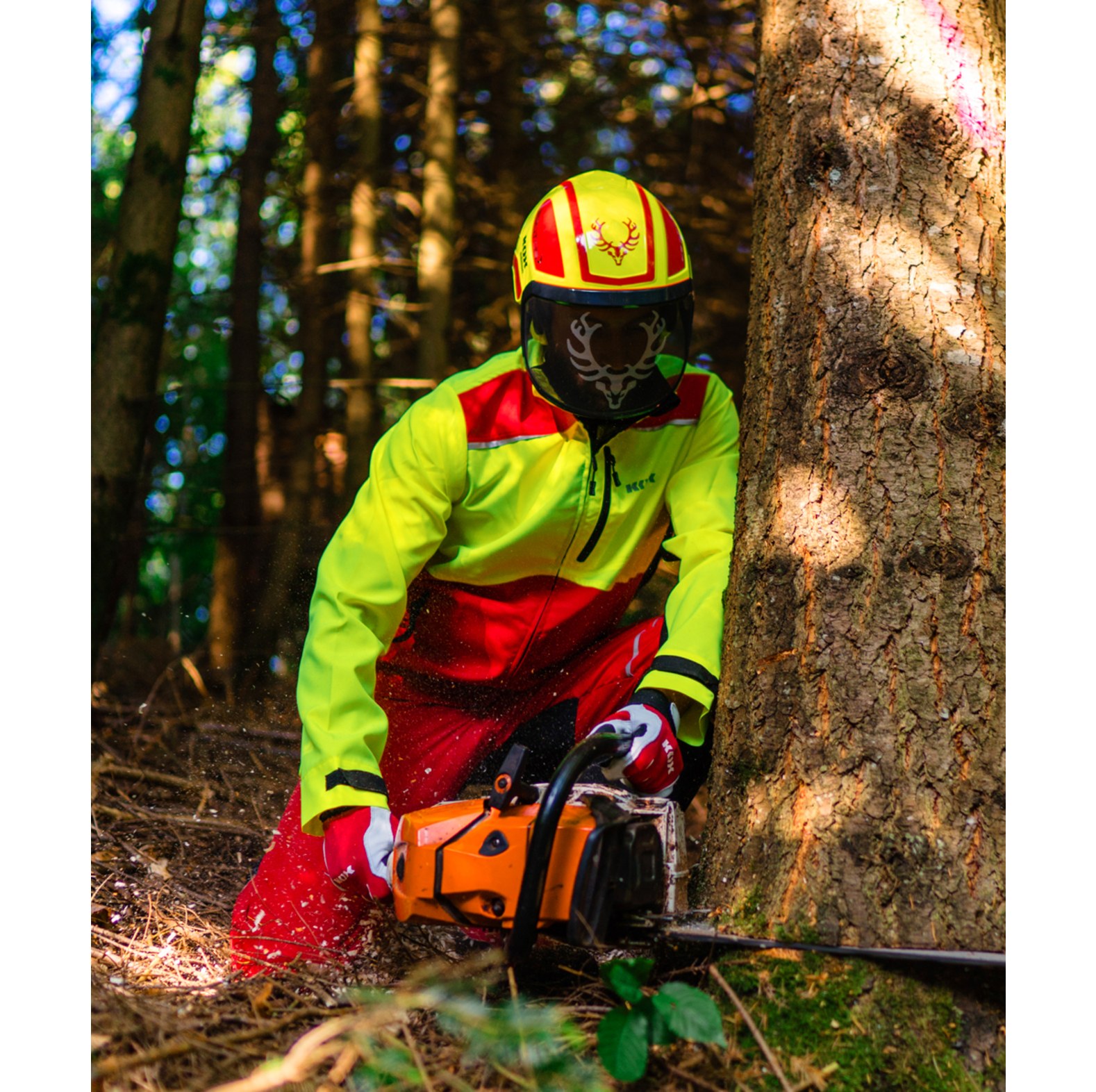 Veste forestire Mistral 3.0 KOX rouge/jaune - commander en ligne chez KOX | XX71428