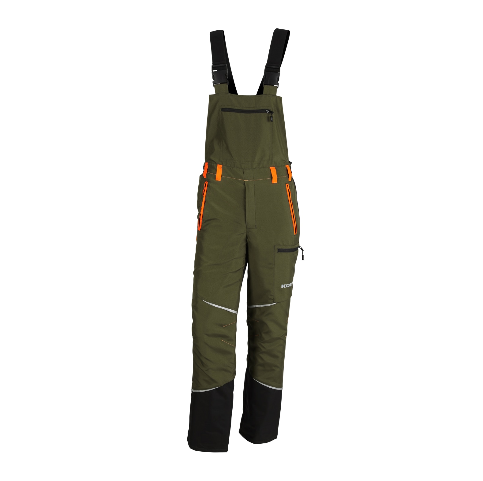 Salopette de protection anti-coupures KOX Mistral 3.0 vert/orange - commander en ligne chez KOX | XX71113