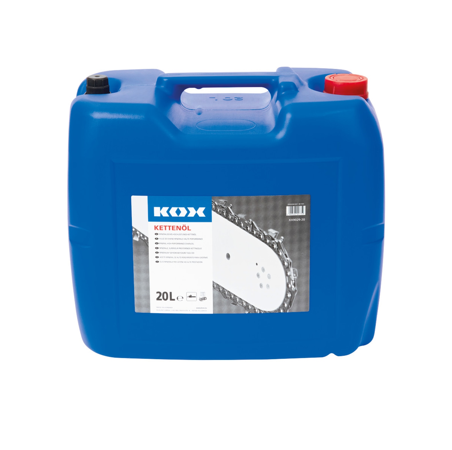  Huile adhrente pour chane de trononneuse KOX 20L - commander en ligne chez KOX | XX9029-20 