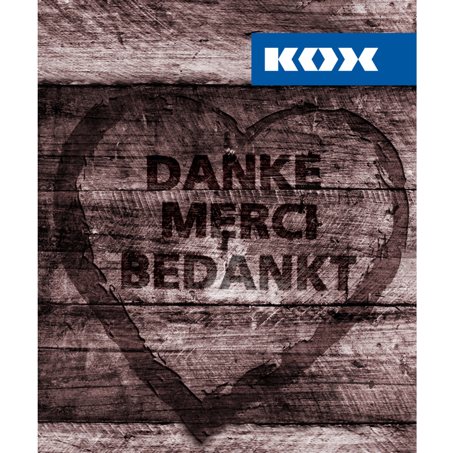  KOX Geschenk-Gutschein - Herzlichen Dank - bei KOX online bestellen | XXDEGV-4 