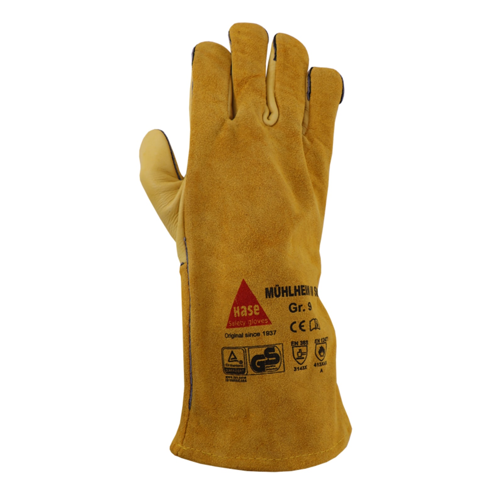  Hase Arbeitshandschuhe / Schweierhandschuhe Mhlheim II Super Gelb - bei KOX online bestellen | XX75311 