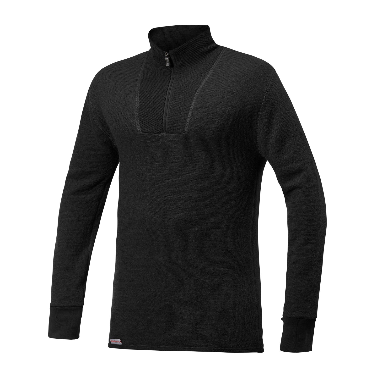 T-shirt  col roul Woolpower Zip Turtleneck 200 / T-shirt en mrinos  manches longues black - commander en ligne chez KOX | XXWP7222S