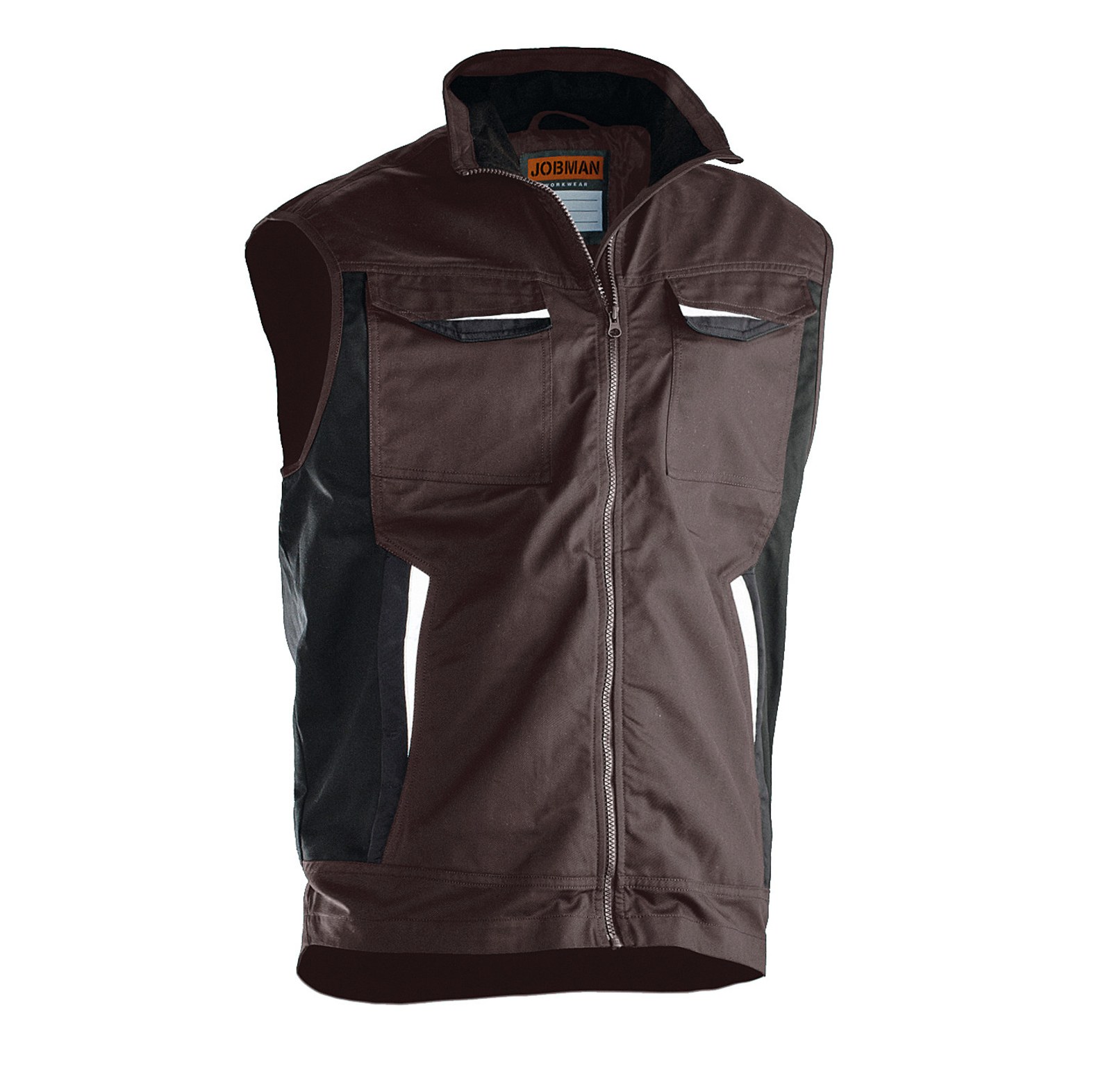  Gilet de travail Jobman 7507 marron - commander en ligne chez KOX | XXJB7507BR 