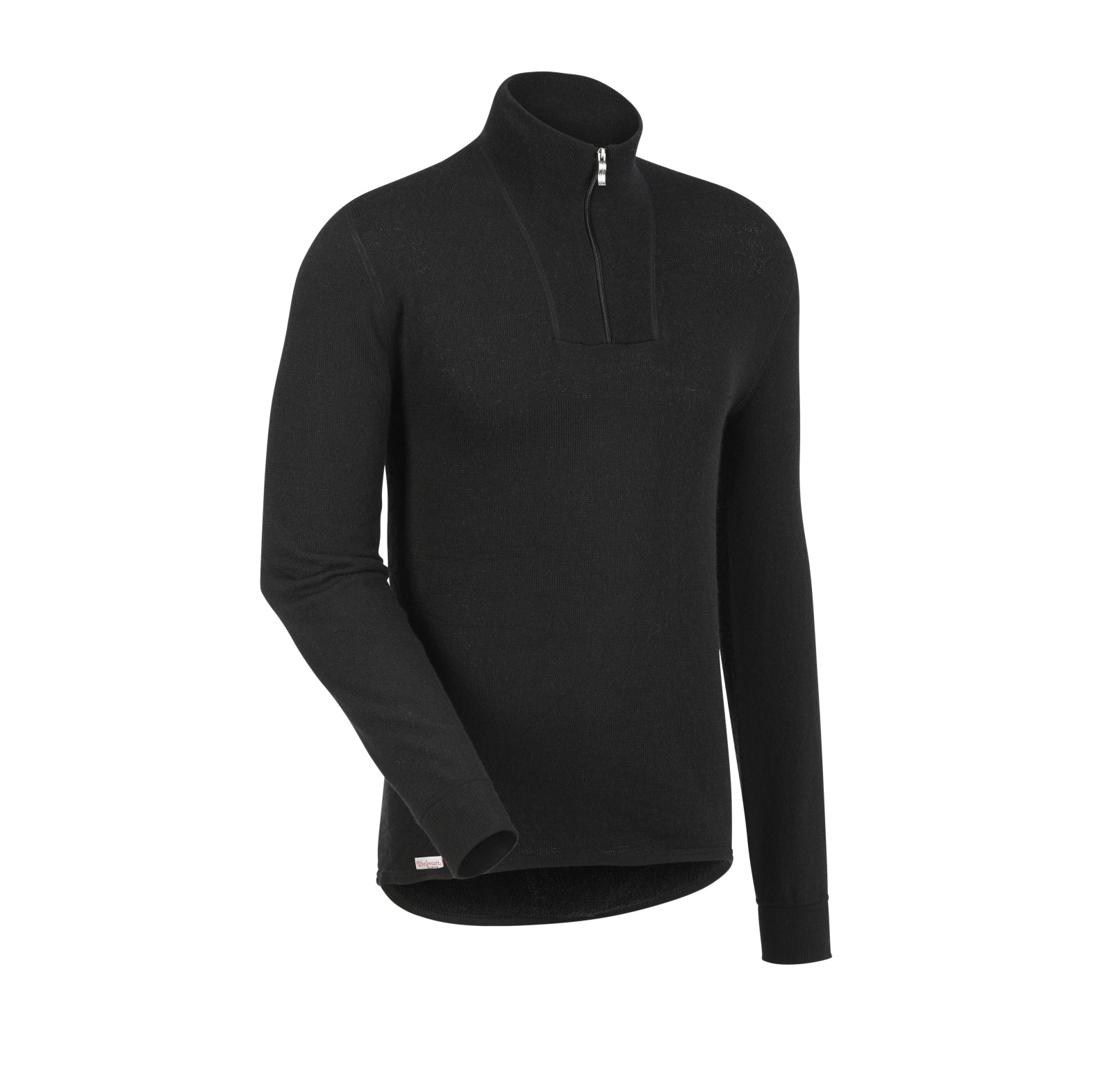  T-shirt  col roul Woolpower Zip Turtleneck 200 / T-shirt en mrinos  manches longues black - commander en ligne chez KOX | XXWP7222S 
