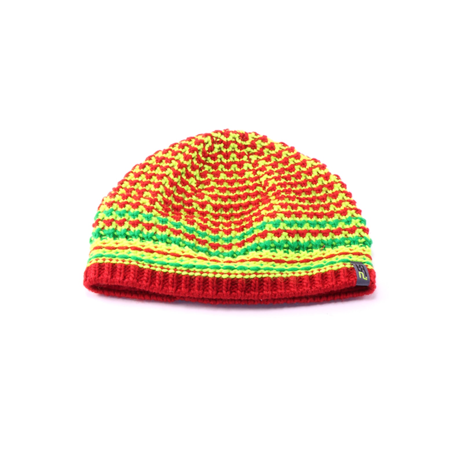  Bonnet en tricot PSS avec bord intrieur en polaire Jaune/Rouge Taille OneSize - commander en ligne chez KOX | XX72520-01 