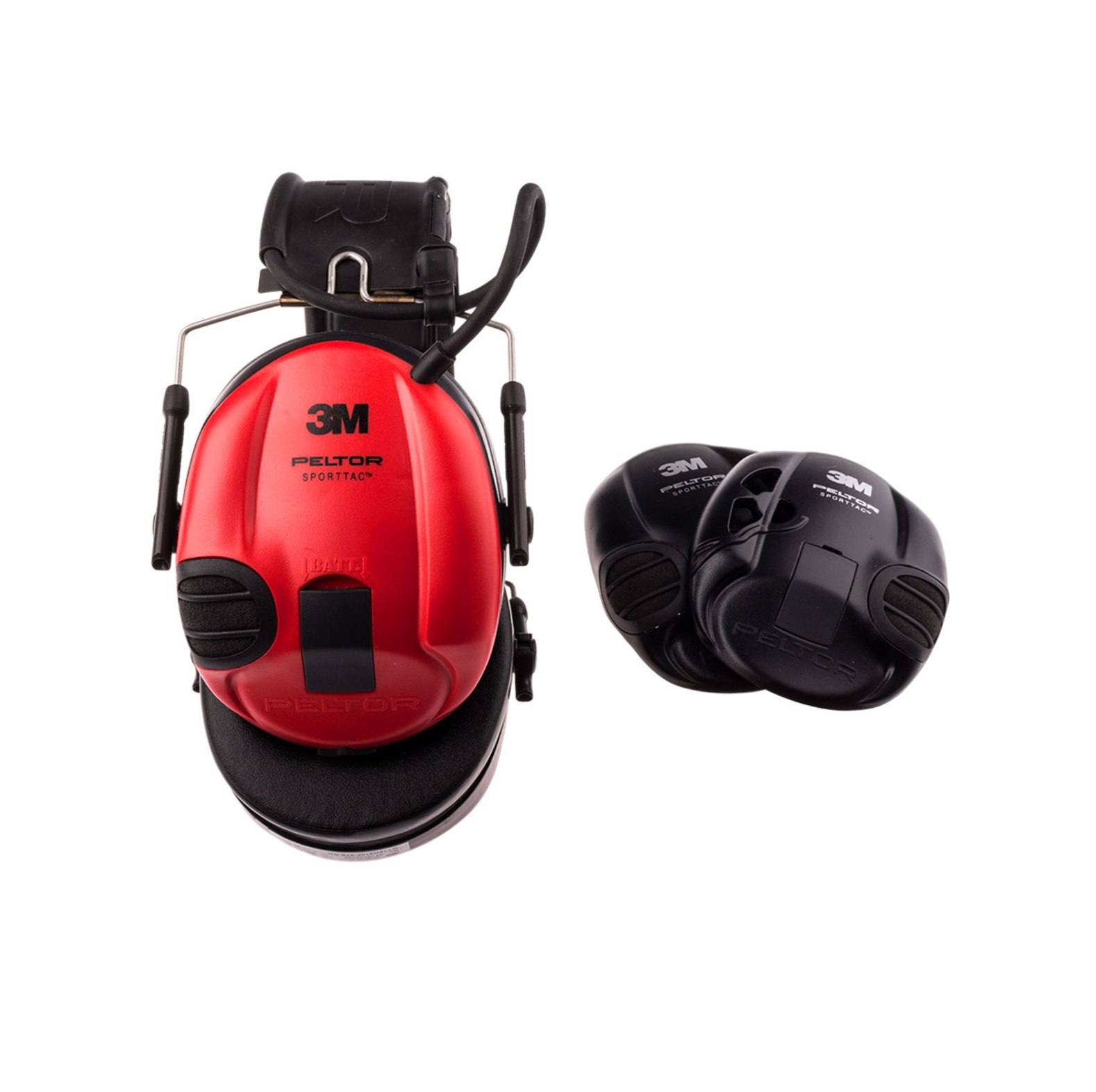 3M Gehrschutz Peltor SportTac Schwarz/Rot - bei KOX online bestellen | XX74616