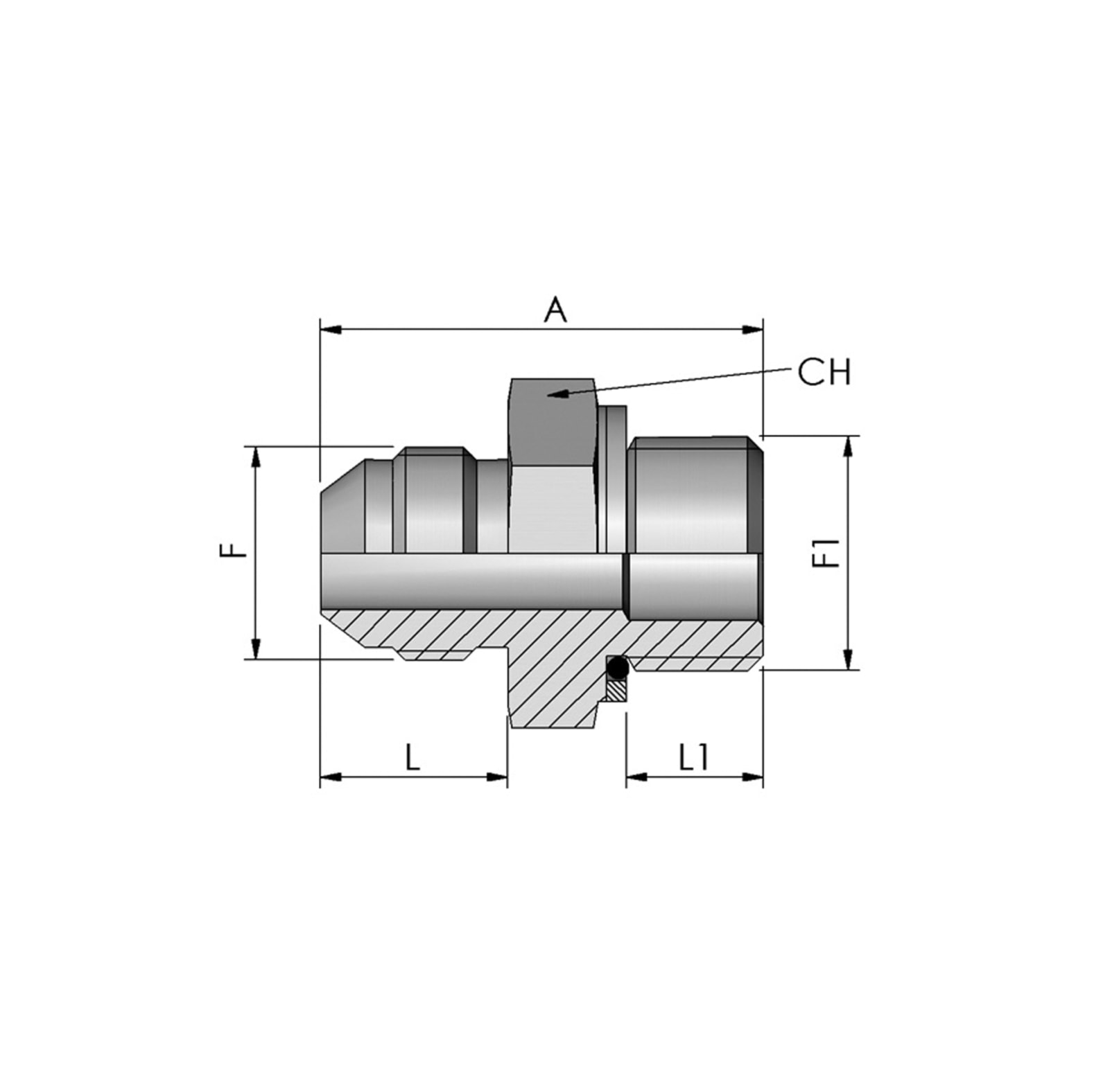  FB Hydraulic Adapter JIC BSP - bei KOX online bestellen | XXST6017-0000 