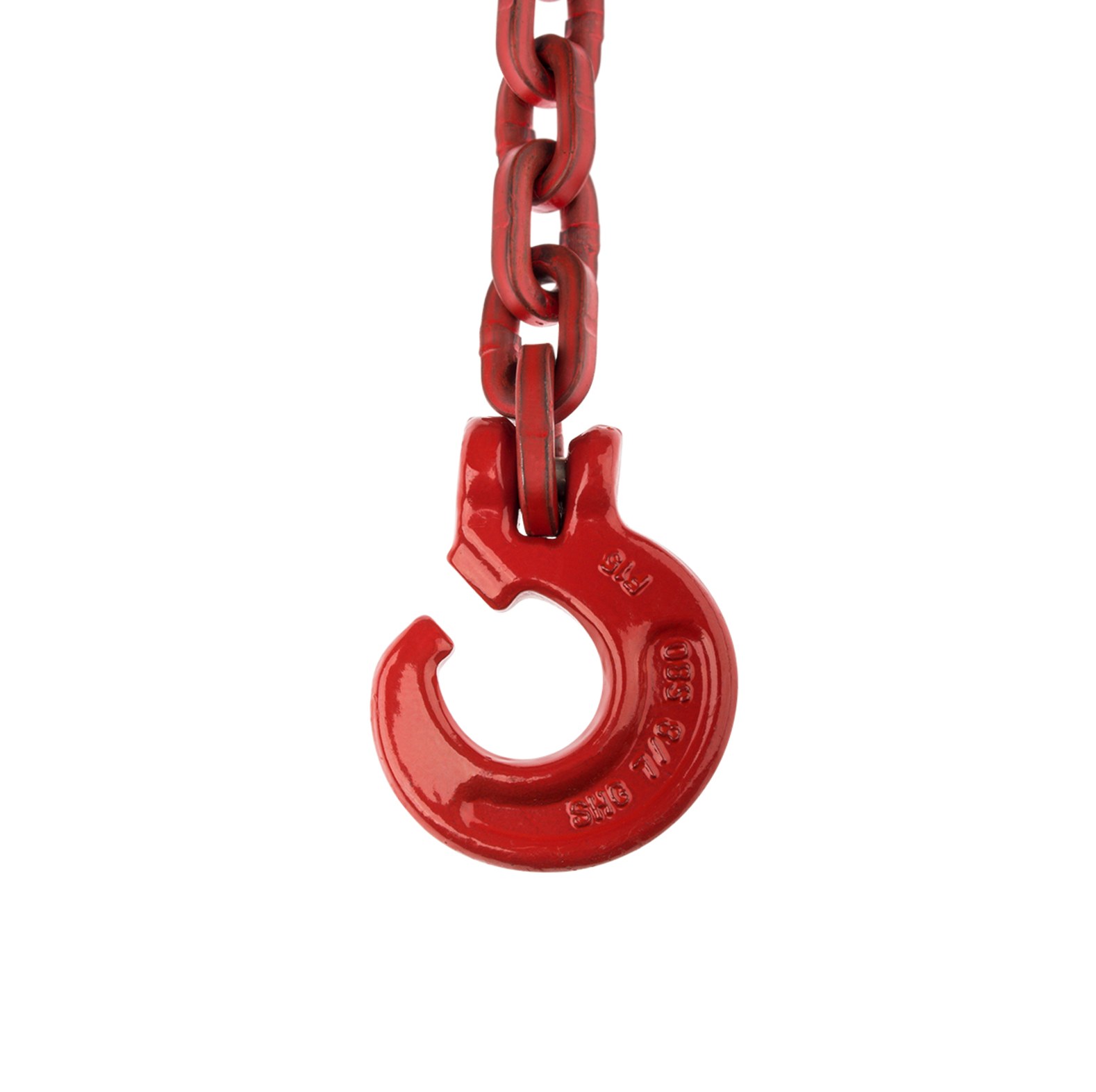 Chane  maillons carrs avec crochets  boucles et crochets choker, force de traction admissible LC 4500 daN, longueur 1, 8 m,  de la chane jusqu' 8 mm - commander en ligne chez KOX | XXGLKSC-08-18