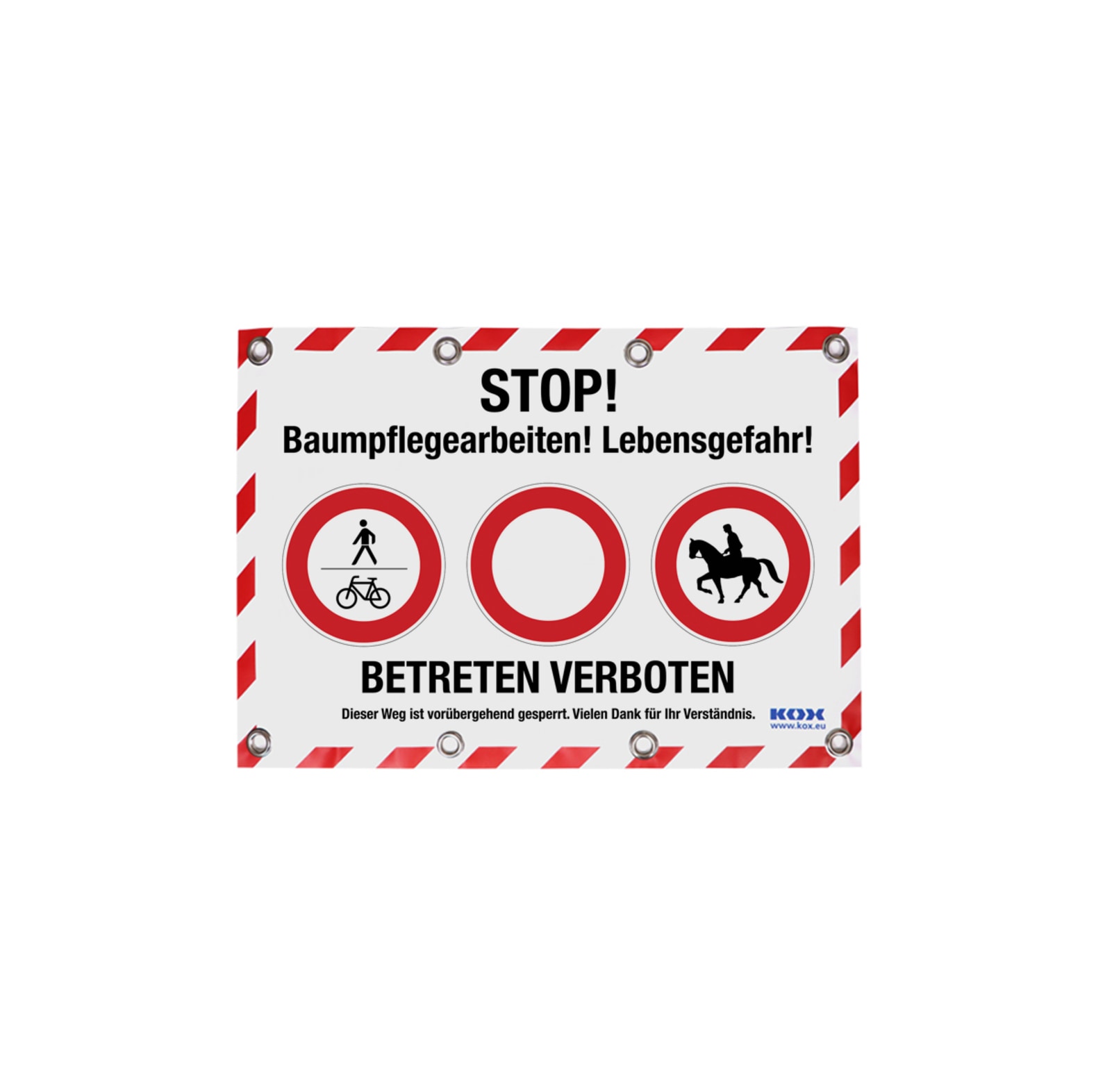  KOX Warn-/Absperrplane Baumpflegearbeiten 45 x 65 cm zur Absperrung bei Baumpflegearbeiten - bei KOX online bestellen | XX9759-DE 