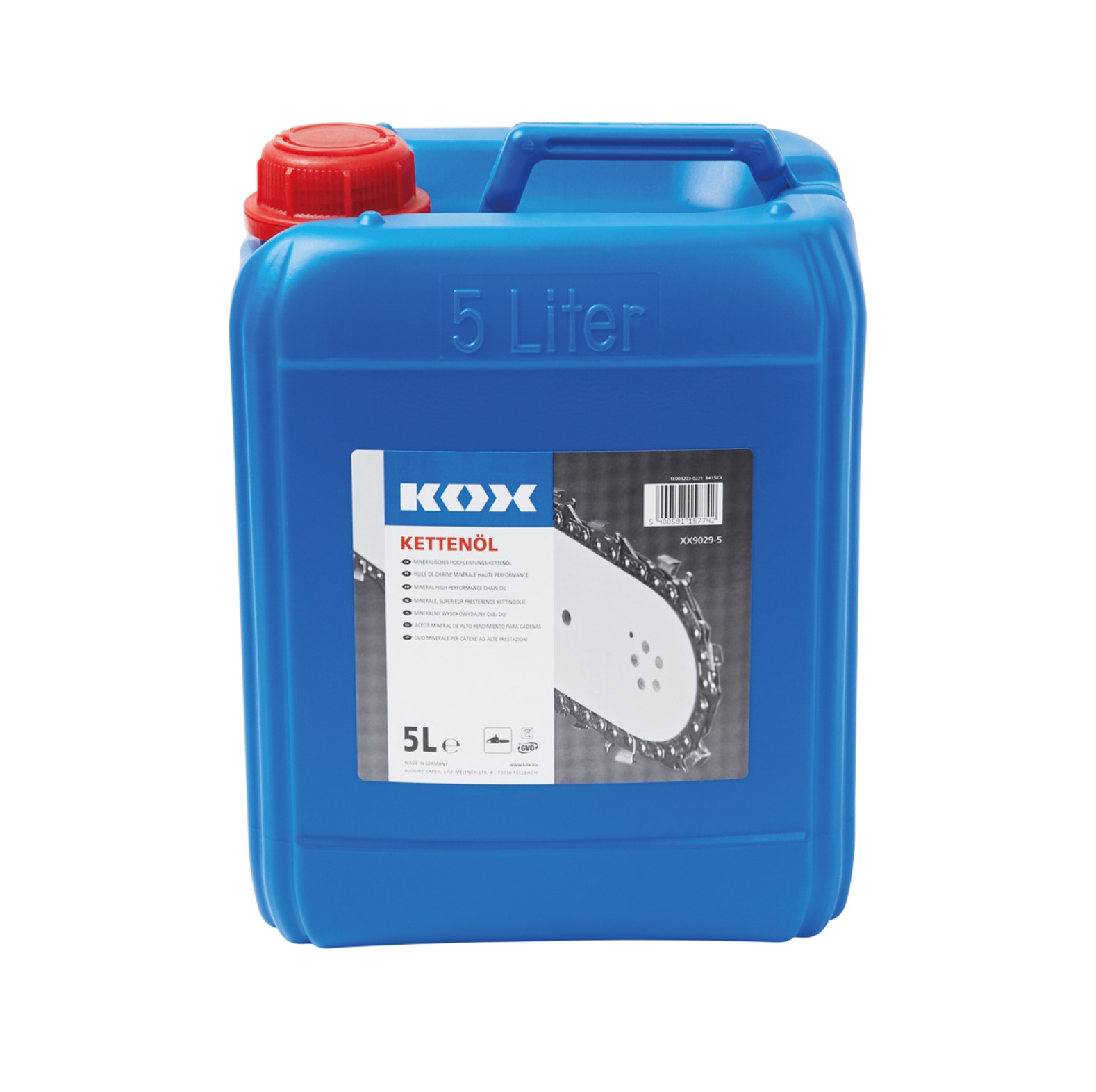  Huile adhrente pour chane de trononneuse KOX 5L - commander en ligne chez KOX | XX9029-5 