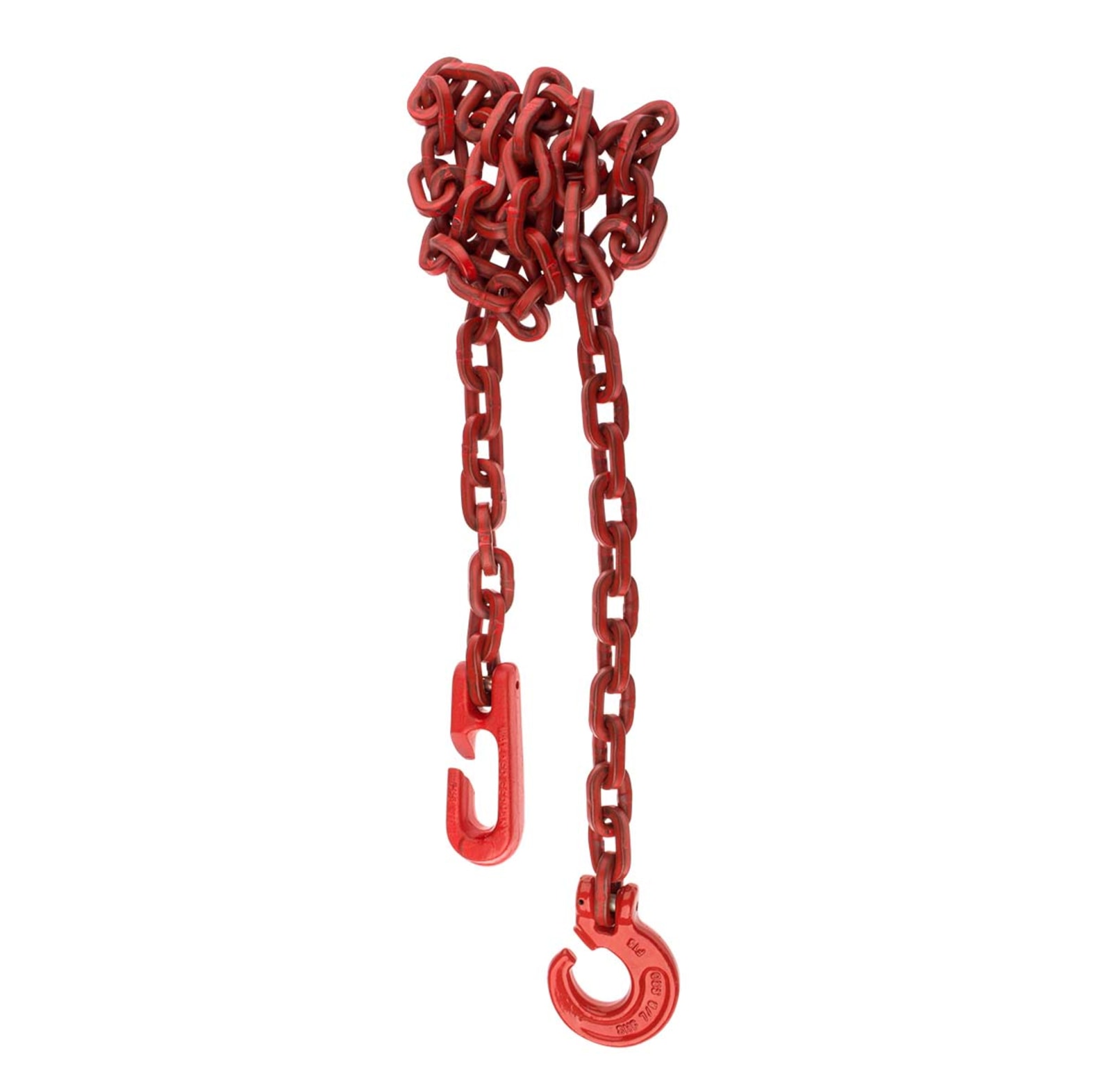  Chane  maillons carrs avec crochets  boucles et crochets choker, force de traction admissible LC 4500 daN, longueur 1, 8 m,  de la chane jusqu' 8 mm - commander en ligne chez KOX | XXGLKSC-08-18 