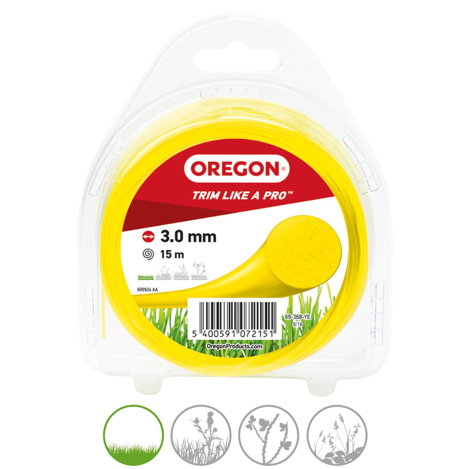  Oregon Coloured Line Freischneidefaden 3, 0 mm  Durchmesser - bei KOX online bestellen | 69-368-YE-0 