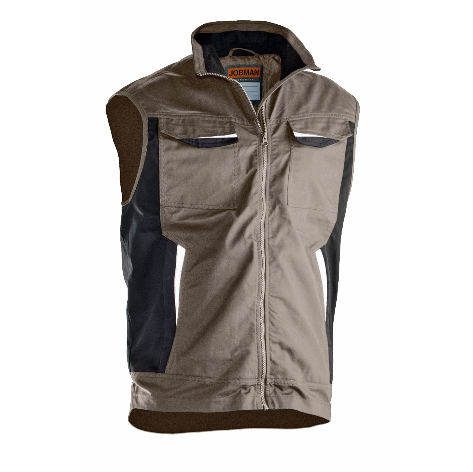  Jobman Arbeitsweste 7507 Khaki - bei KOX online bestellen | XXJB7507K 