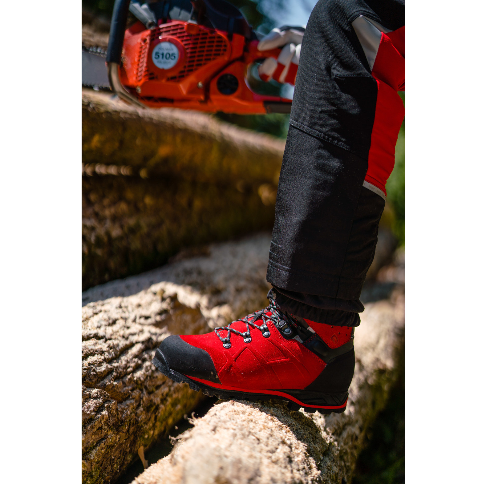 HAIX Schnittschutzstiefel Protector Forest 2.1 GTX mid rot - bei KOX online bestellen | XX73136