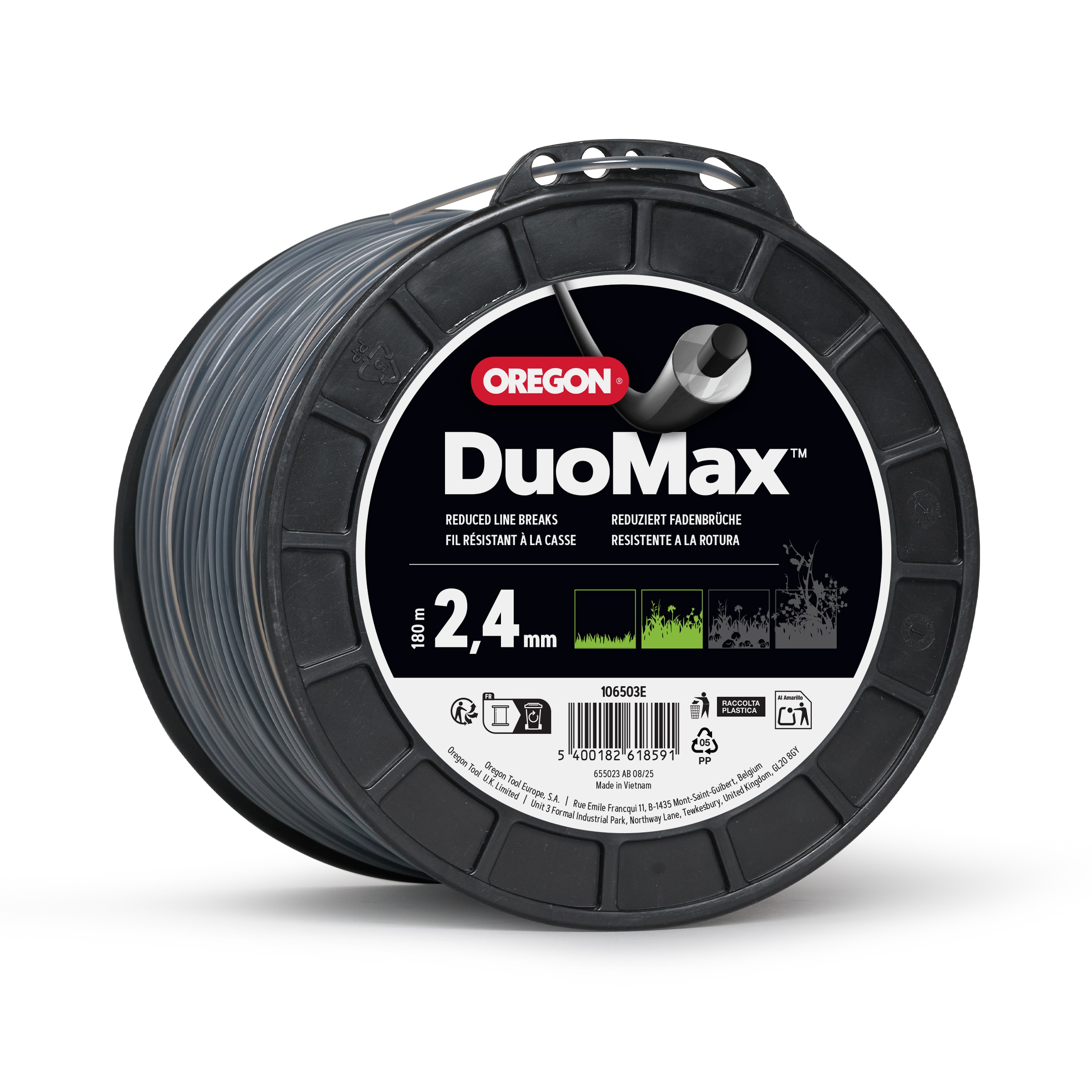 Oregon DuoMax trimmer- en maaierdraden 2, 4 mm diameter, 180 m lengte - bij KOX online bestellen | 295367