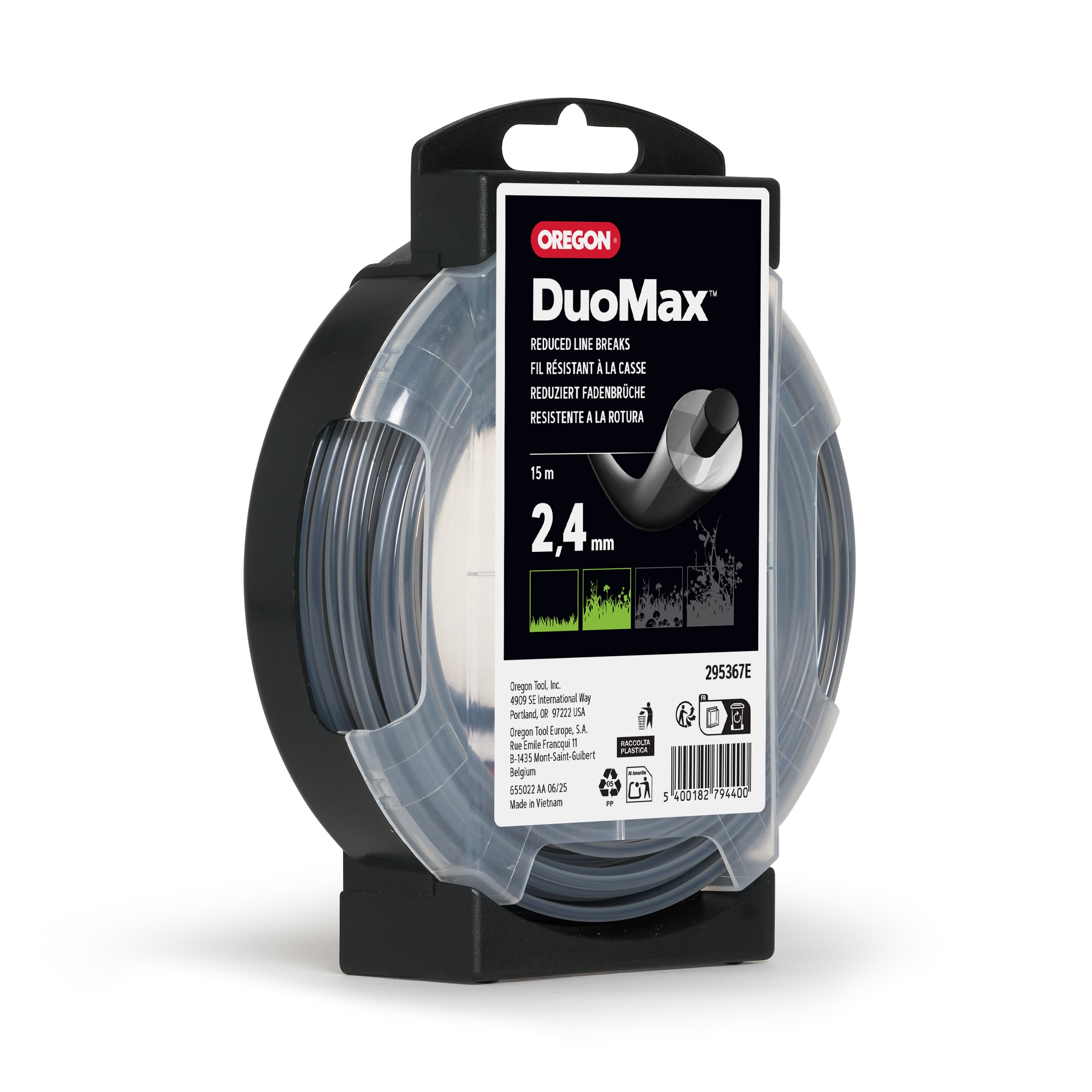 Oregon DuoMax trimmer- en maaierdraden 2, 4 mm diameter, 180 m lengte - bij KOX online bestellen | 295367