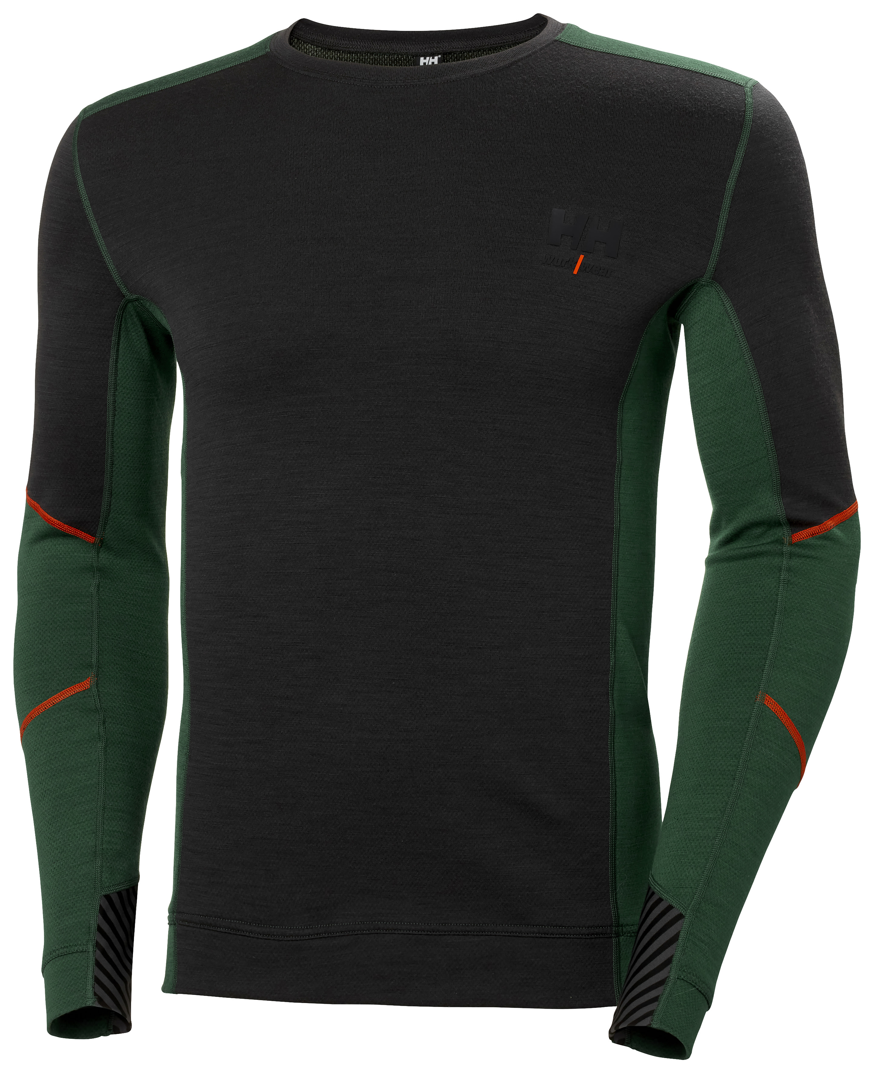 Helly Hansen Crewneck  Rundhalshemd Lifa Merino langarm Green Ebony - bei KOX online bestellen | XXHH75106GR