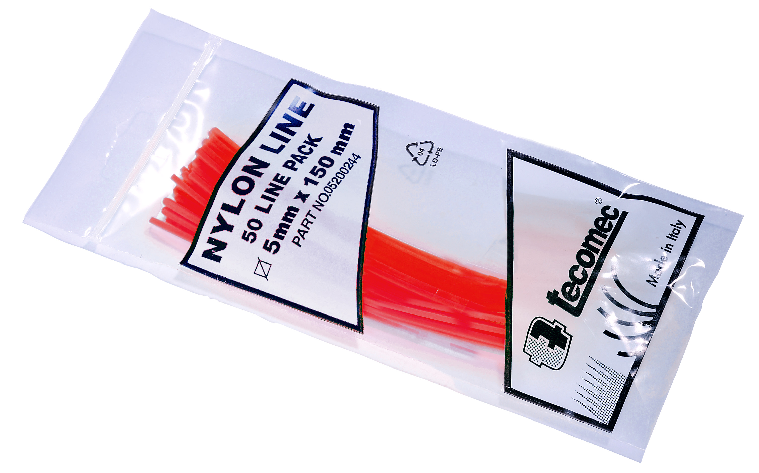 Tecomec nylon draadstukken 5 mm voor multifunctionele draadkop OCP140 - bij KOX online bestellen | XX05200244