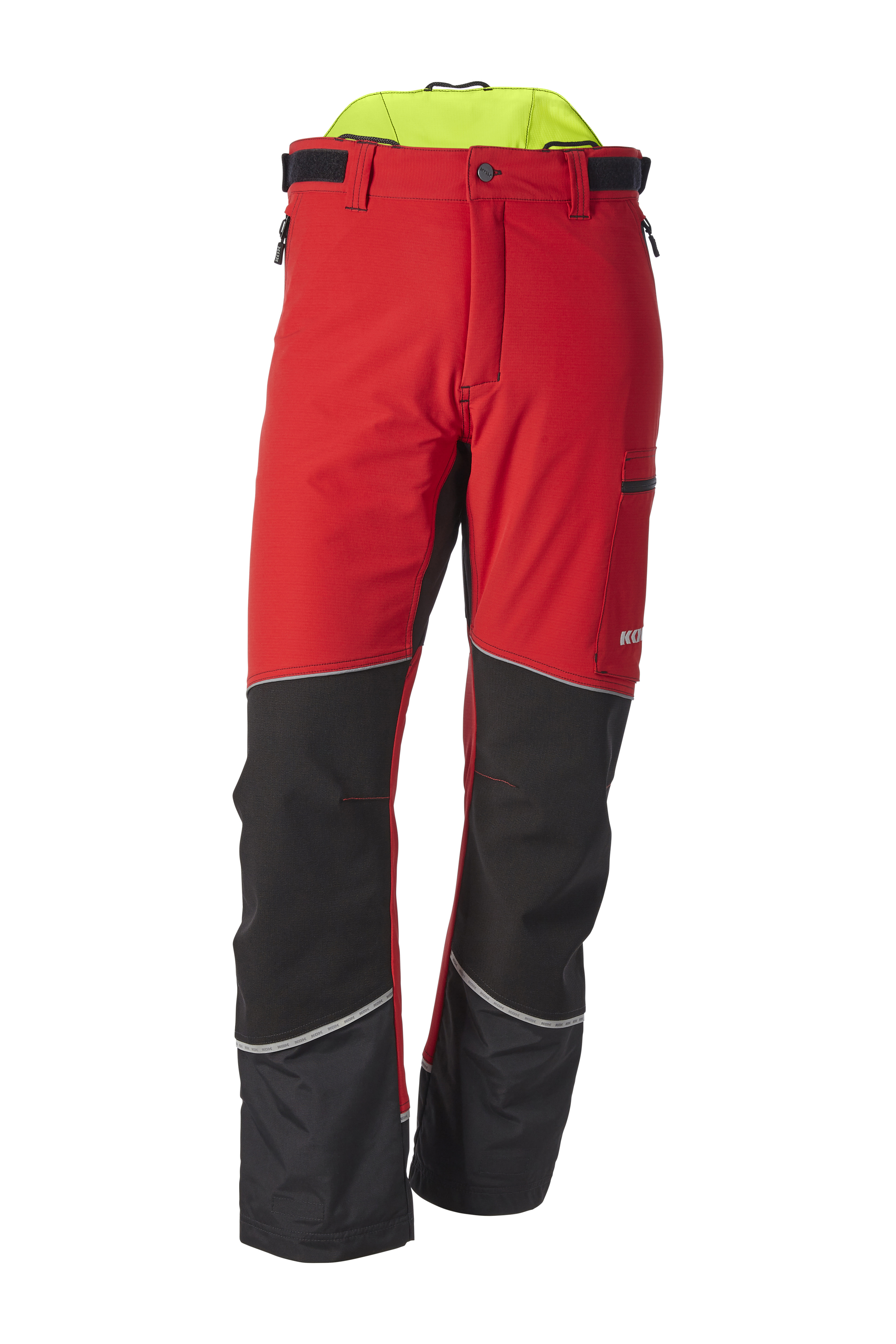 KOX-snijbeschermingsbroek stretch Elch 3.0 rood/geel - bij KOX online bestellen | XX71236