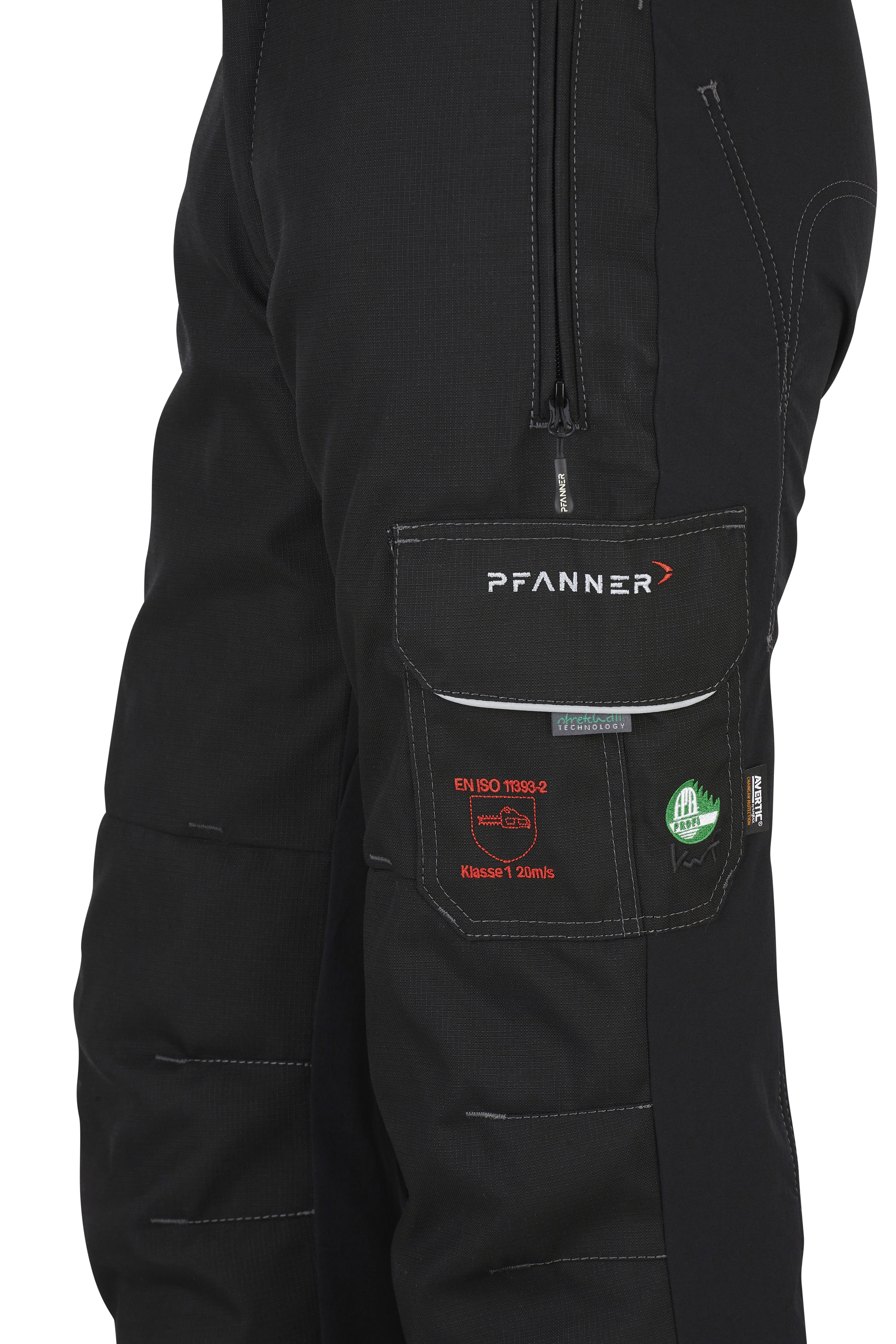 PFANNER Schnittschutzhose Ventilation Typ A 2.5 Schwarz - bei KOX online bestellen | XX71244