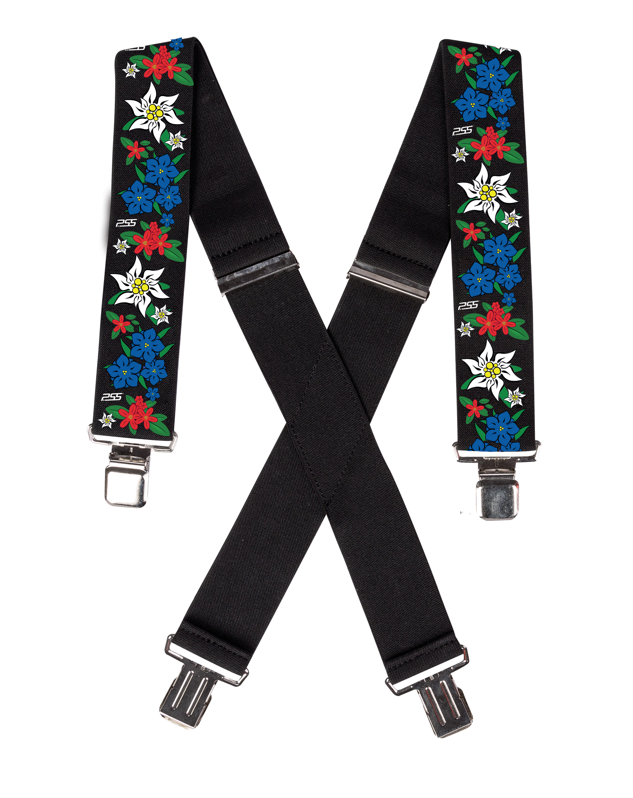PSS Hosentr�ger Alpenflower mit Clip Schwarz Gr��e 75 cm - bei KOX online bestellen | XX72528-01