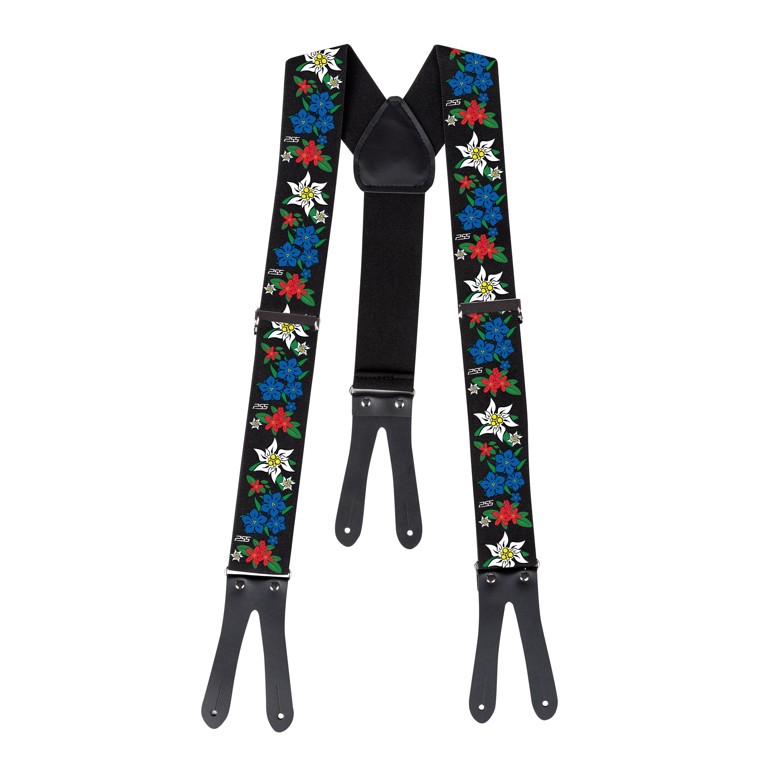 PSS Hosentr�ger Alpenflower mit Kn�pfen Schwarz - bei KOX online bestellen | XX72528
