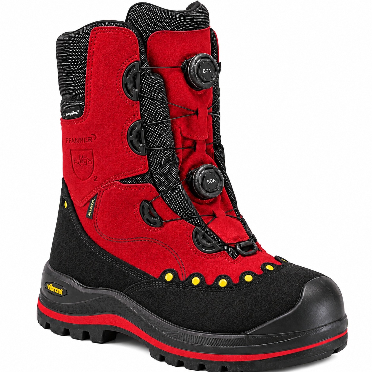 PFANNER� BOA� Snijbeschermingslaarzen / Veiligheidsschoenen Rood/Zwart - bij KOX online bestellen | XX73141