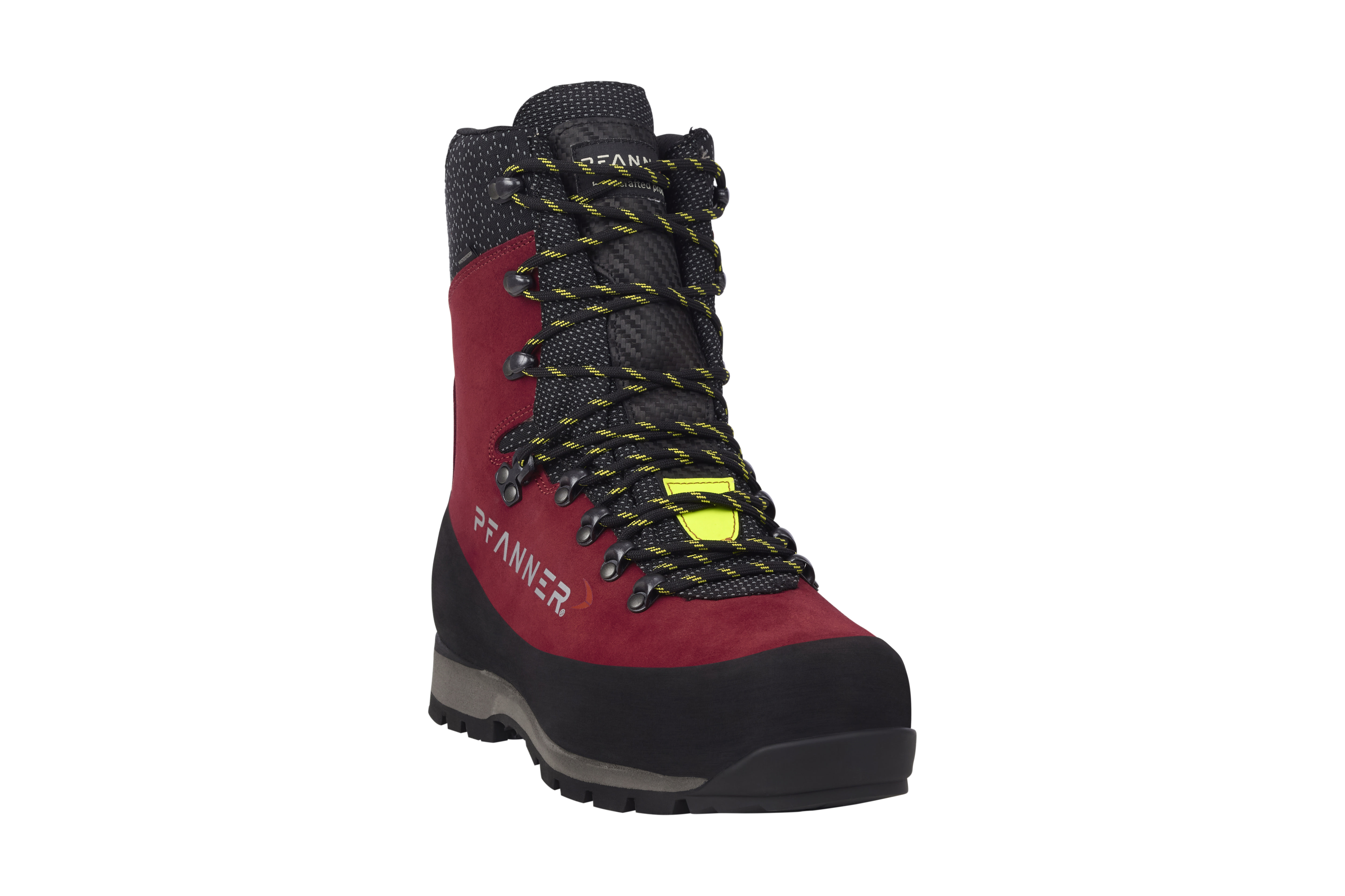 PFANNER Schnittschutzstiefel Nanoshield Silvretta Schwarz/Rot - bei KOX online bestellen | XX73144