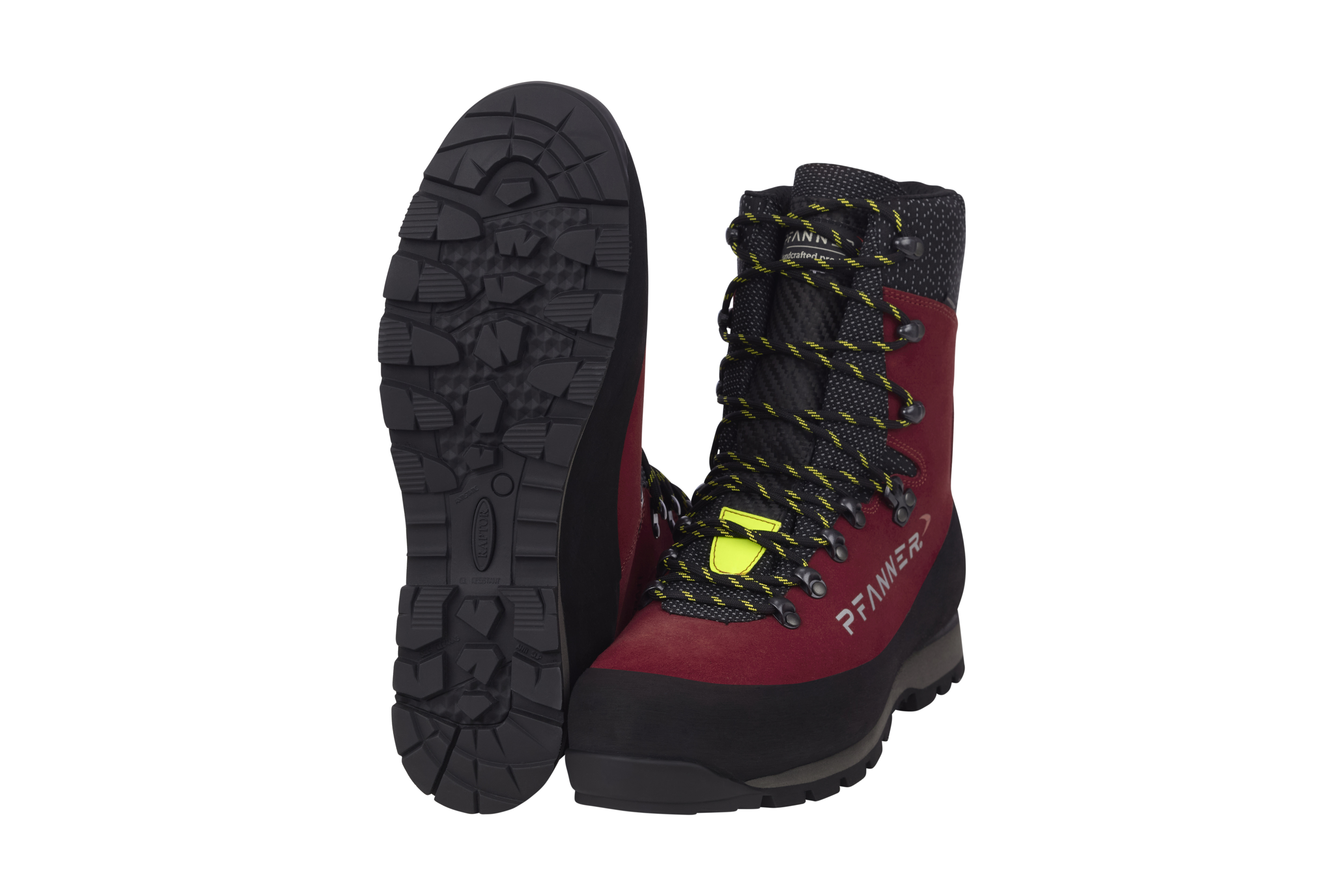 PFANNER Schnittschutzstiefel Nanoshield Silvretta Schwarz/Rot - bei KOX online bestellen | XX73144