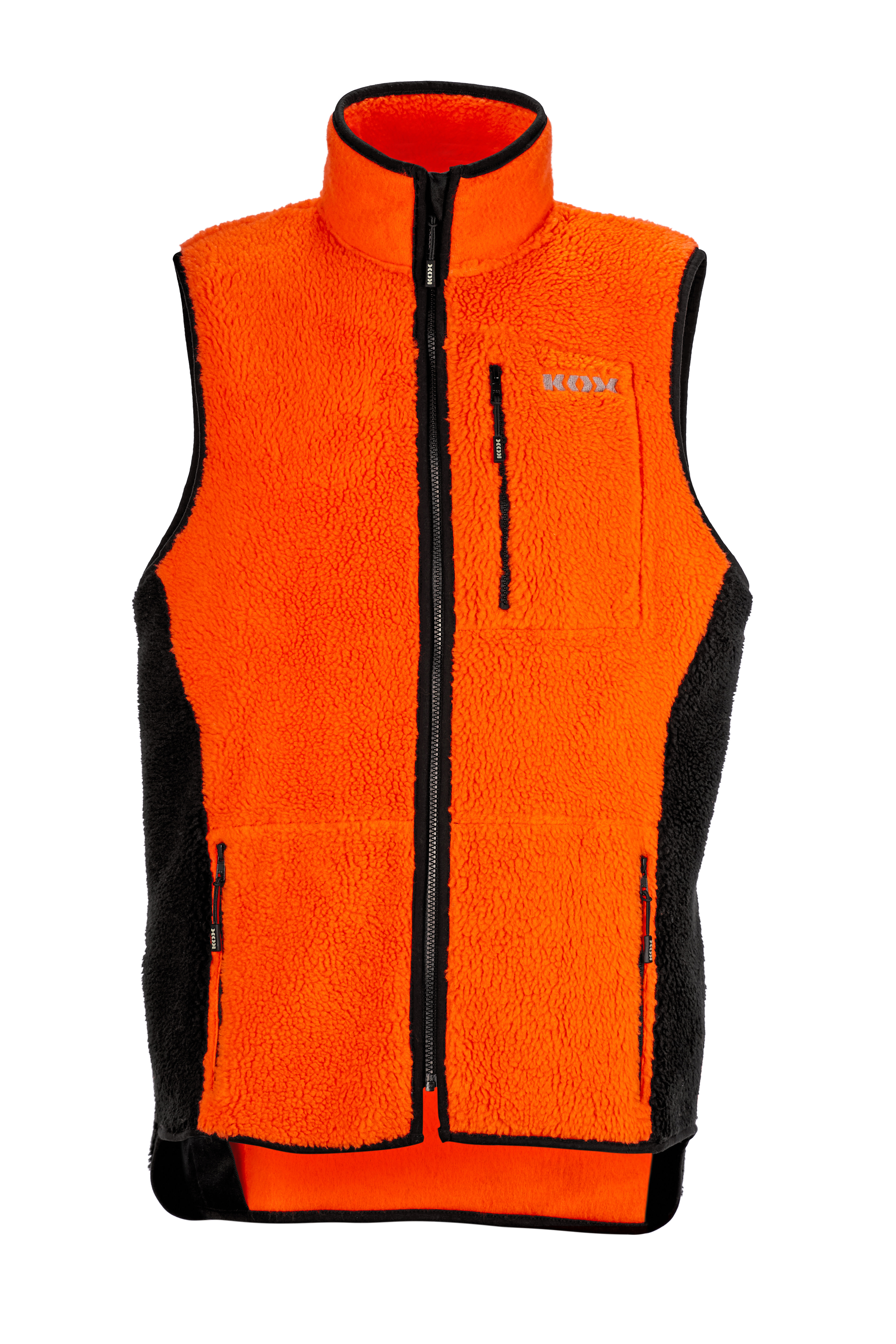 KOX Faserpelz-Weste Orange/Schwarz - bei KOX online bestellen | XX76147