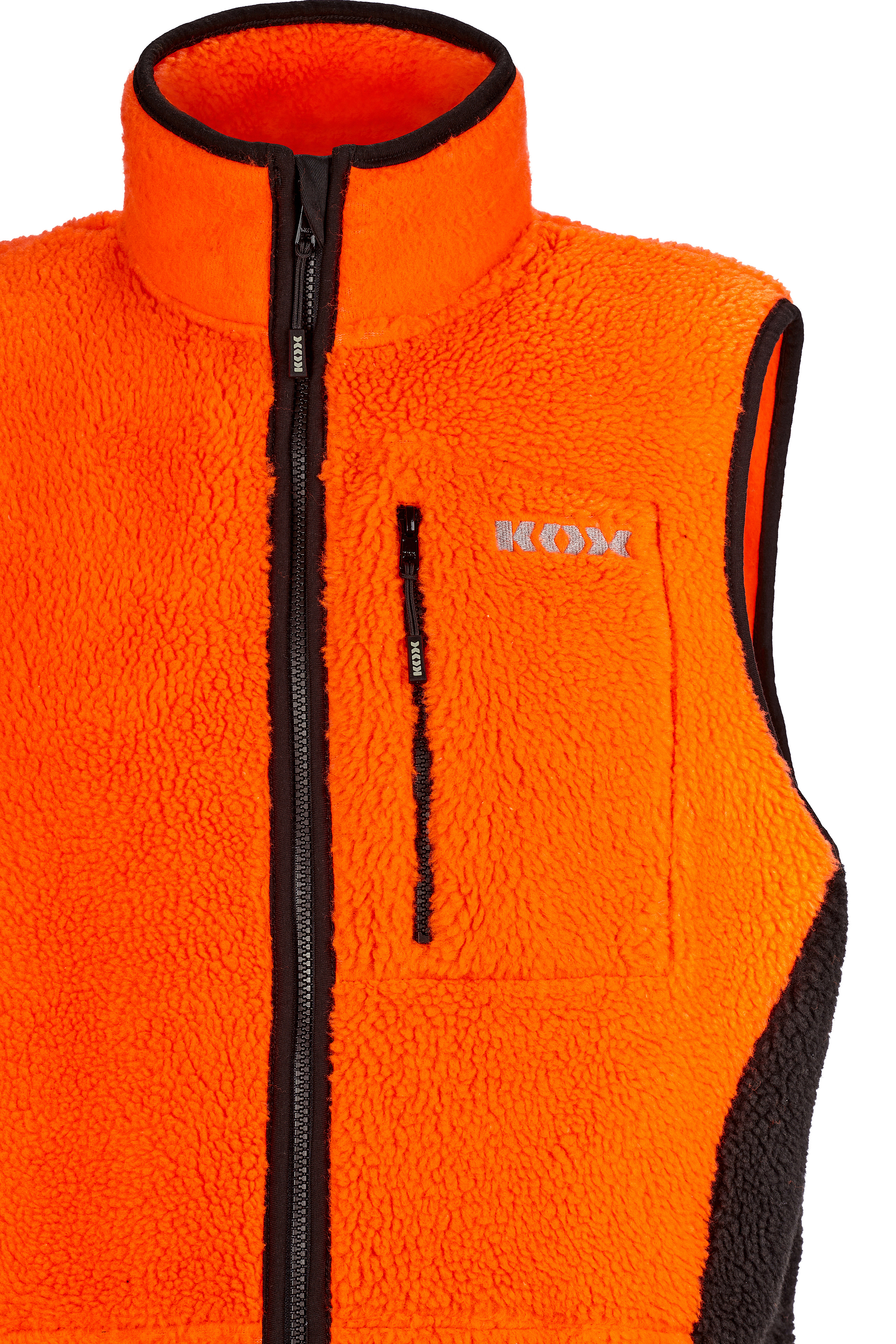KOX Faserpelz-Weste Orange/Schwarz - bei KOX online bestellen | XX76147
